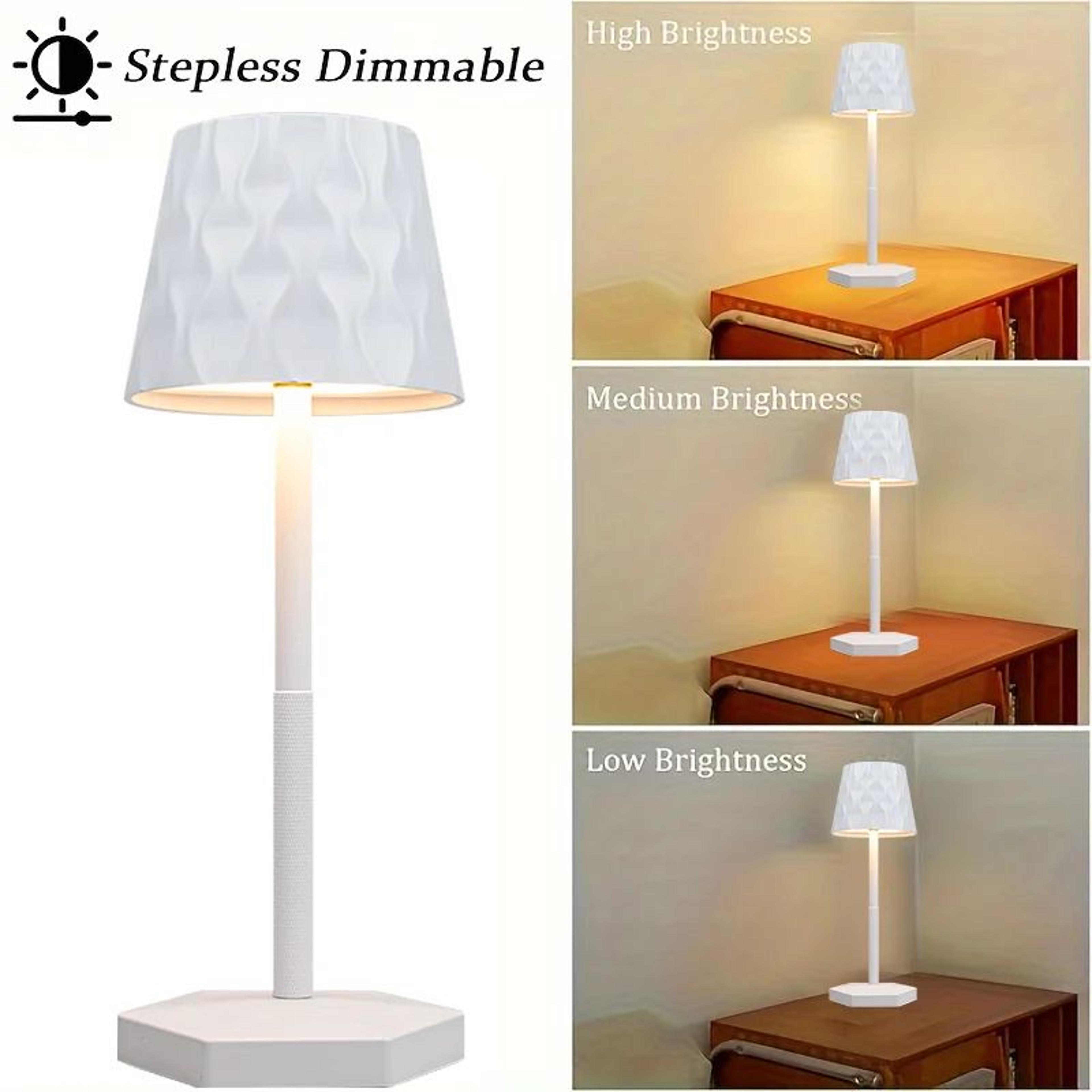 Aurora Ripple Cordless Table Lamp  Rechargeable LED Touch Control Modern Bedside Lamp 6