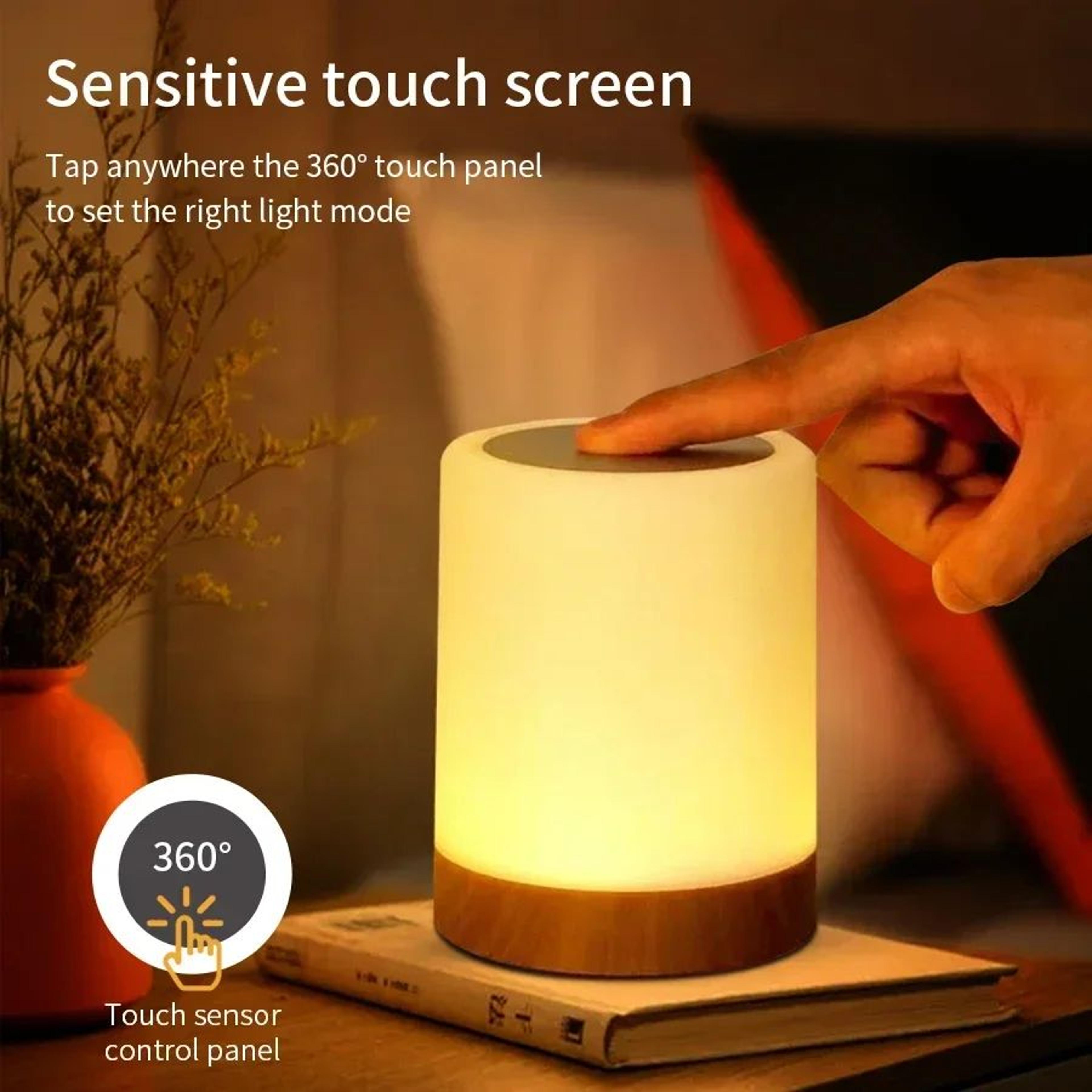 LumiGlow RGB Bedside Lamp  Rechargeable Touch Night Light  LED Bedroom Desk Lamp 2