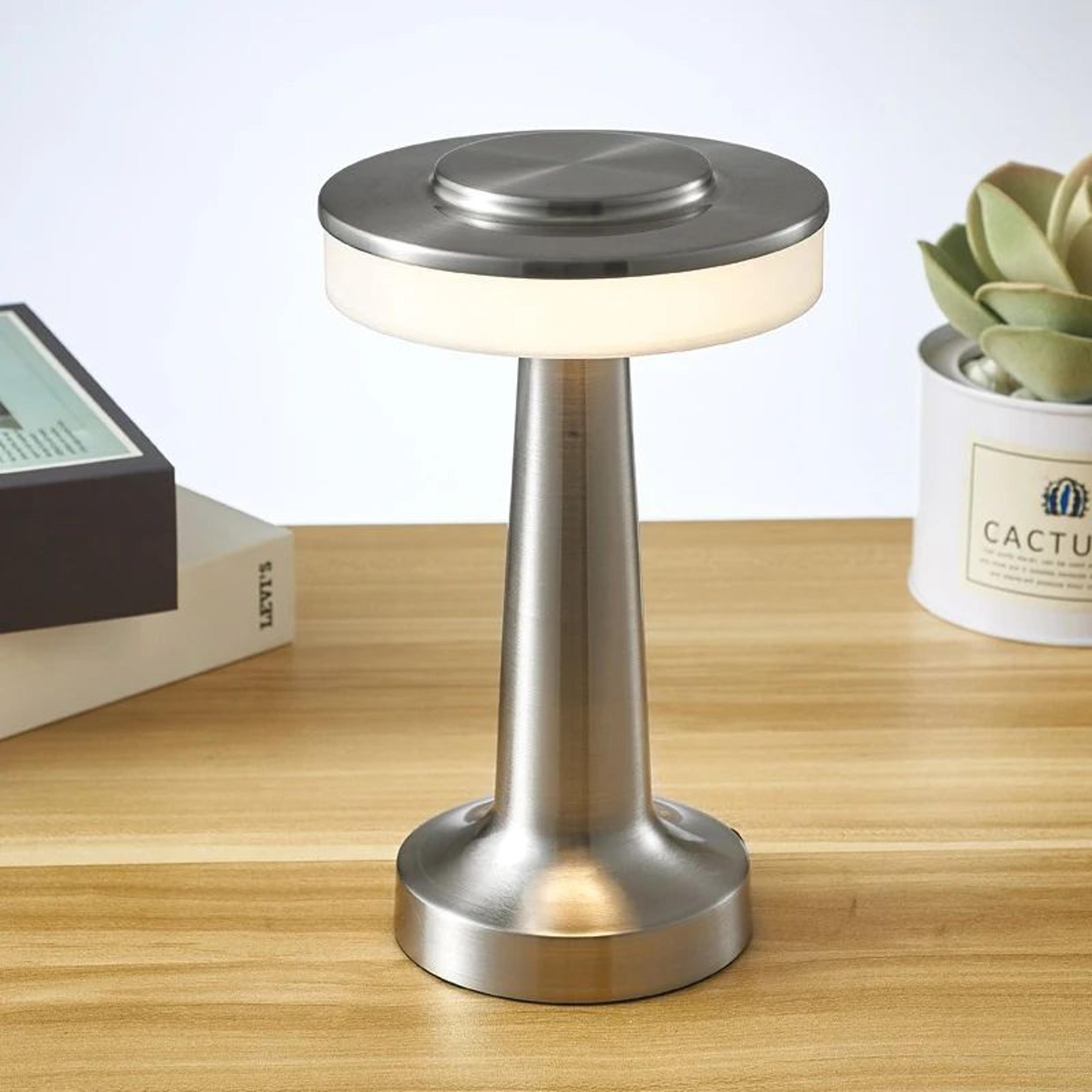 Rechargeable Touch Control LED Table Lamp  Cordless 3Color Dimmable Bedside  Dining Light 6