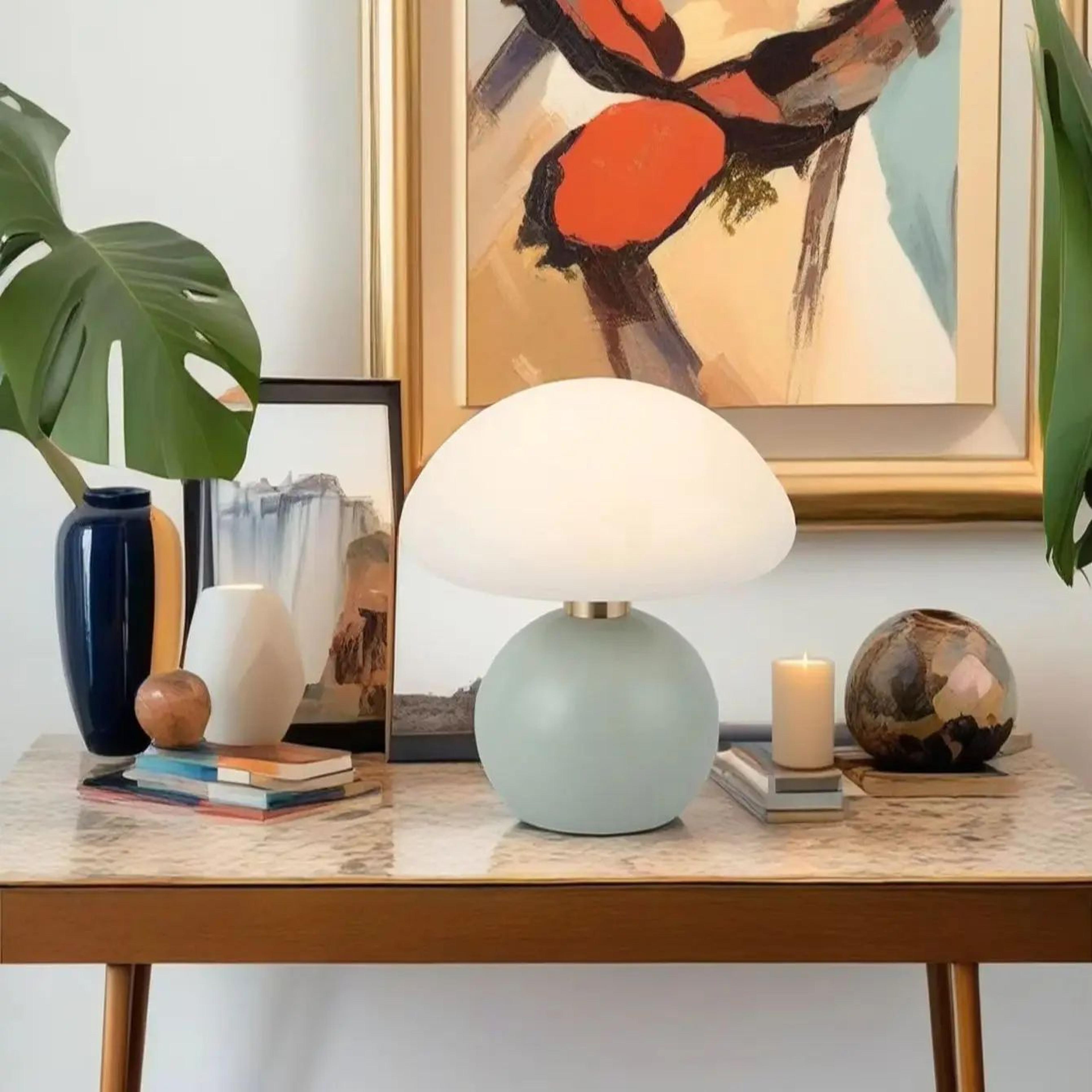 Retro Mushroom Table Lamp USB Bedside LED Night Light For Bedroom  Desk 3
