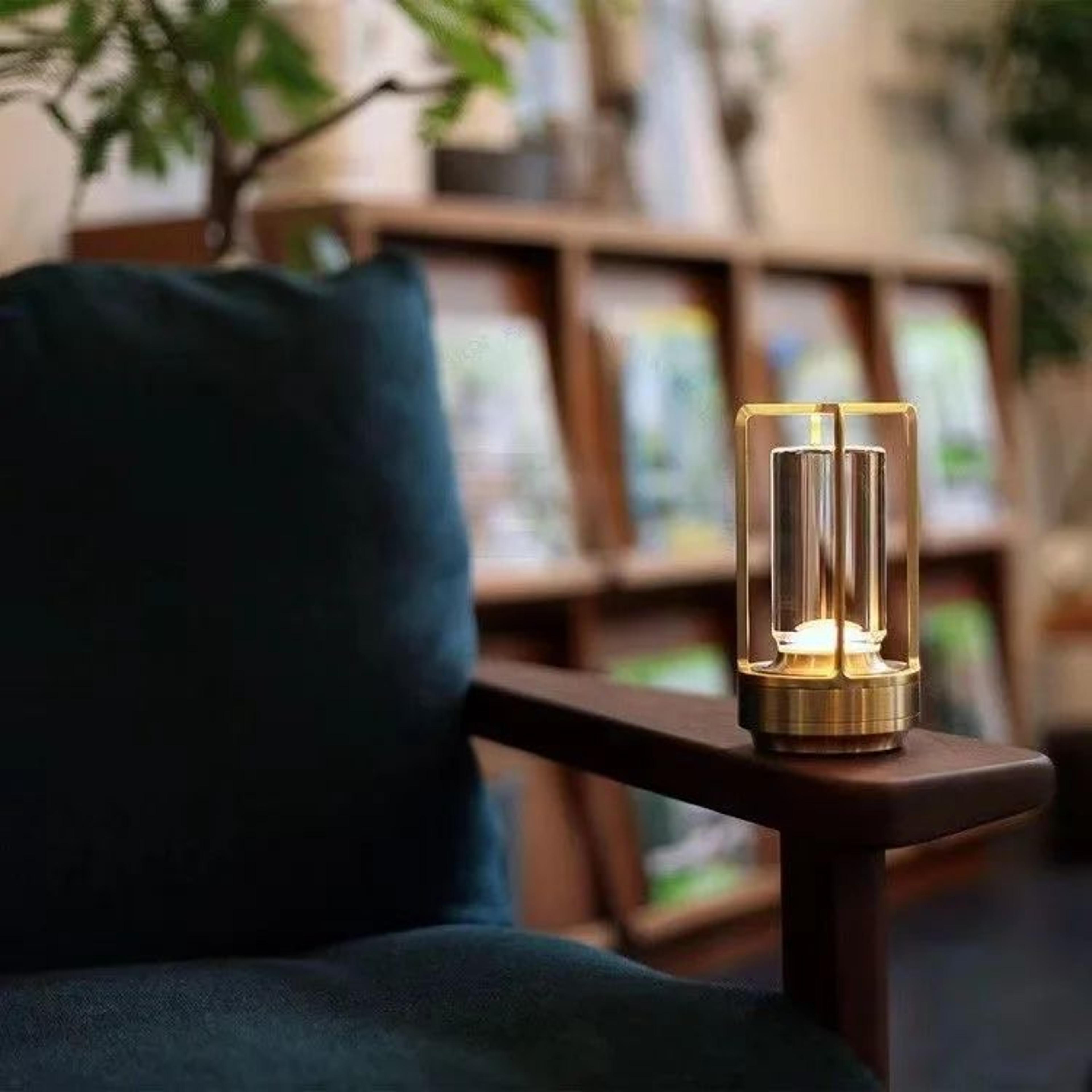 LuxeGlow Rechargeable Crystal Table Lamp With Touch Dimming LED Light 2
