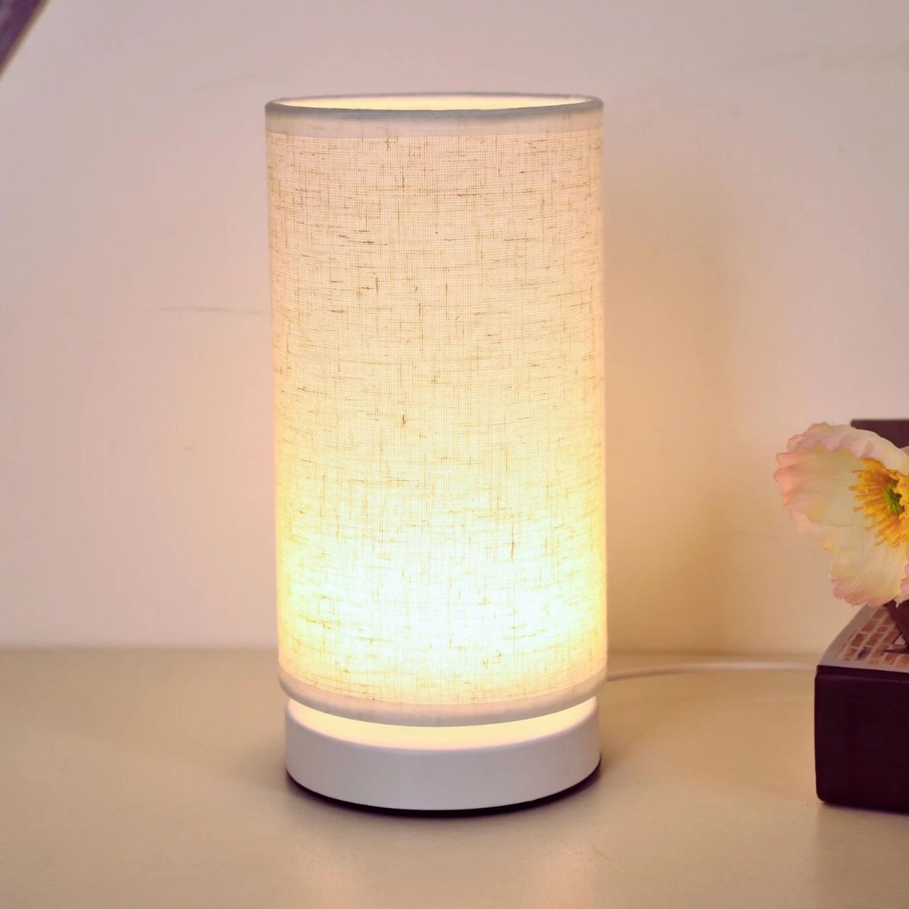 Warm Fabric LED Desk Lamp With USB Power For Bedroom Reading  Home Decor 2