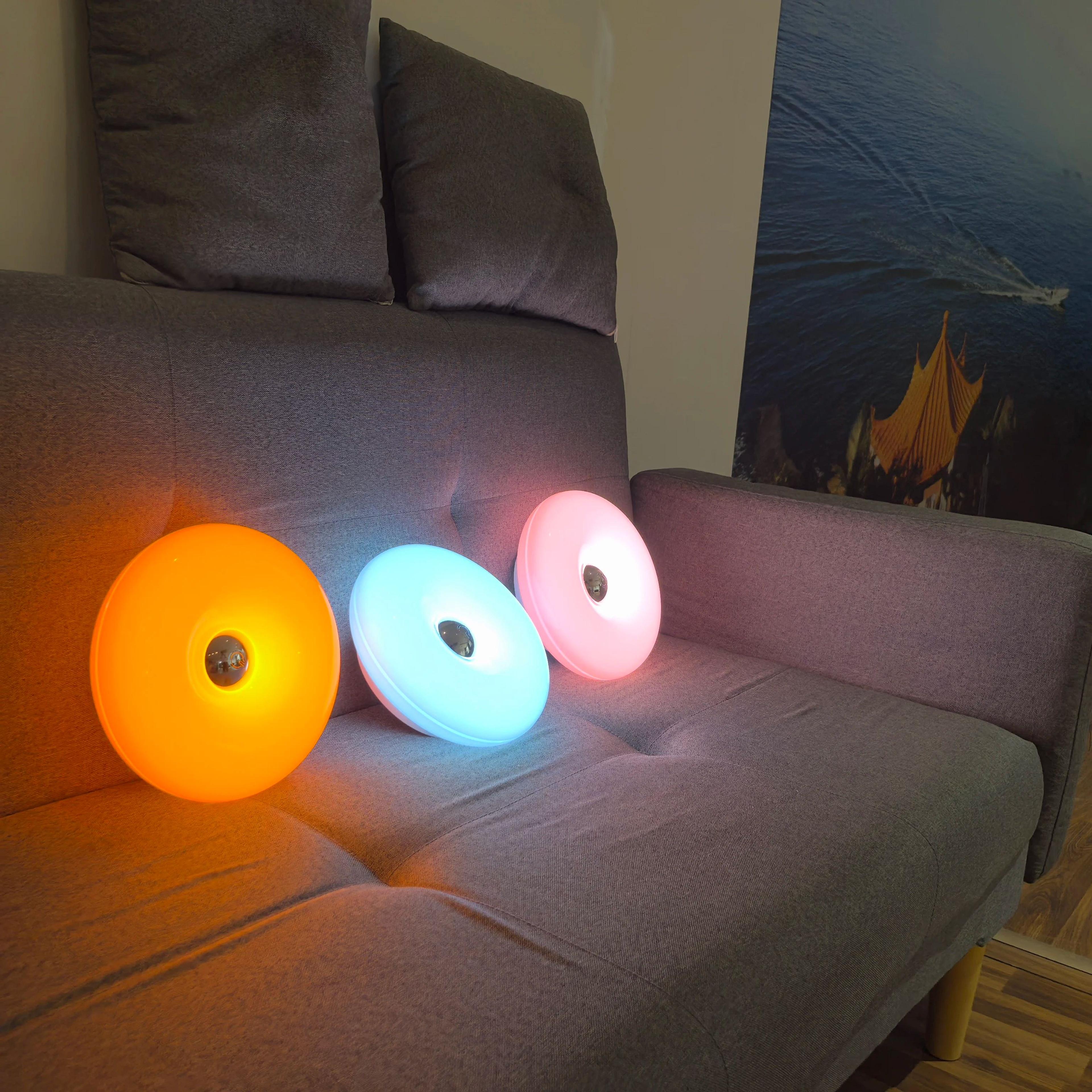 Rechargeable LED Table Lamp  Modern Wall Light  Cordless Ambient Mood Lamp With 3 Color Modes 0