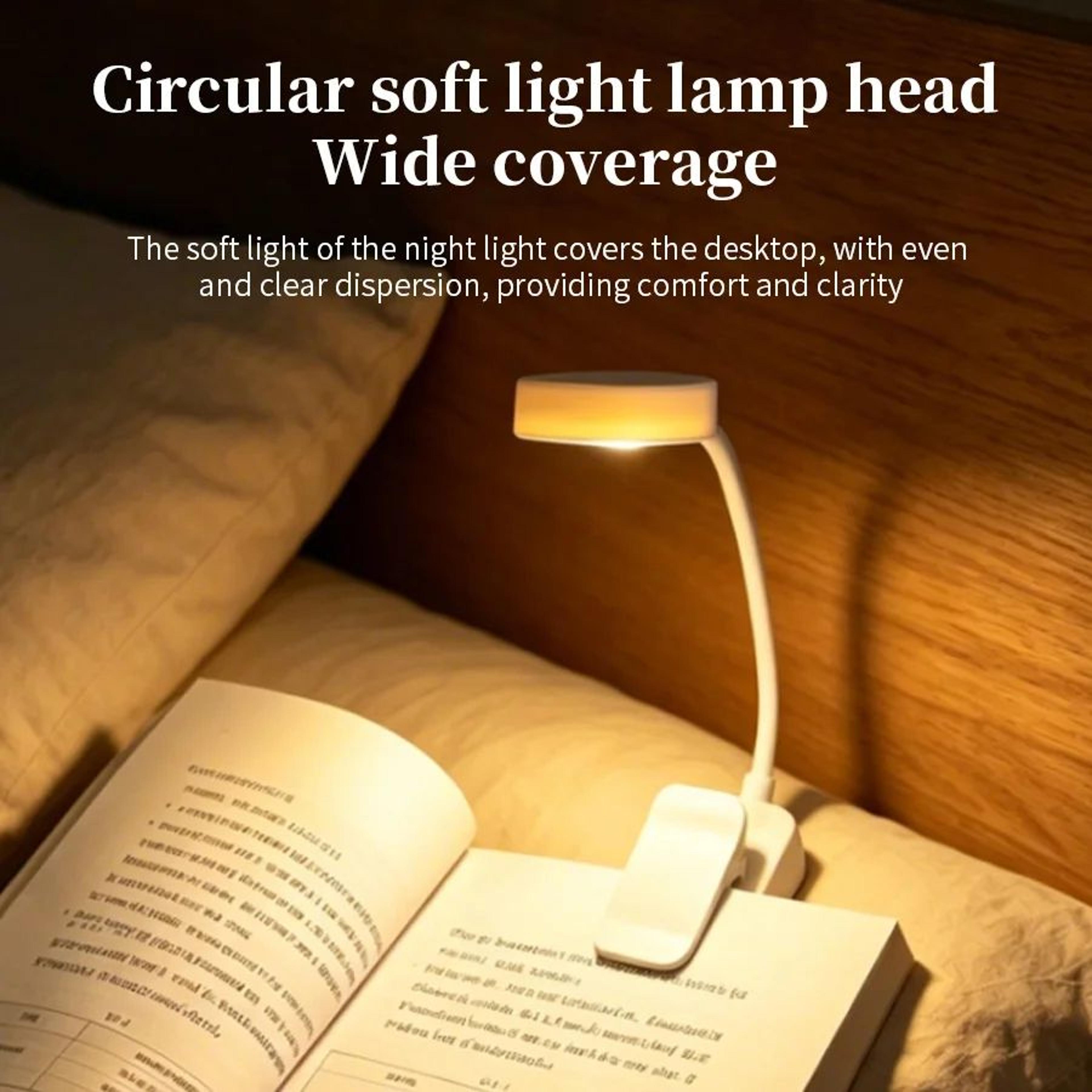 Rechargeable LED Desk Lamp ClipOn Reading Light With 3 Light Modes  Flexible Gooseneck 4