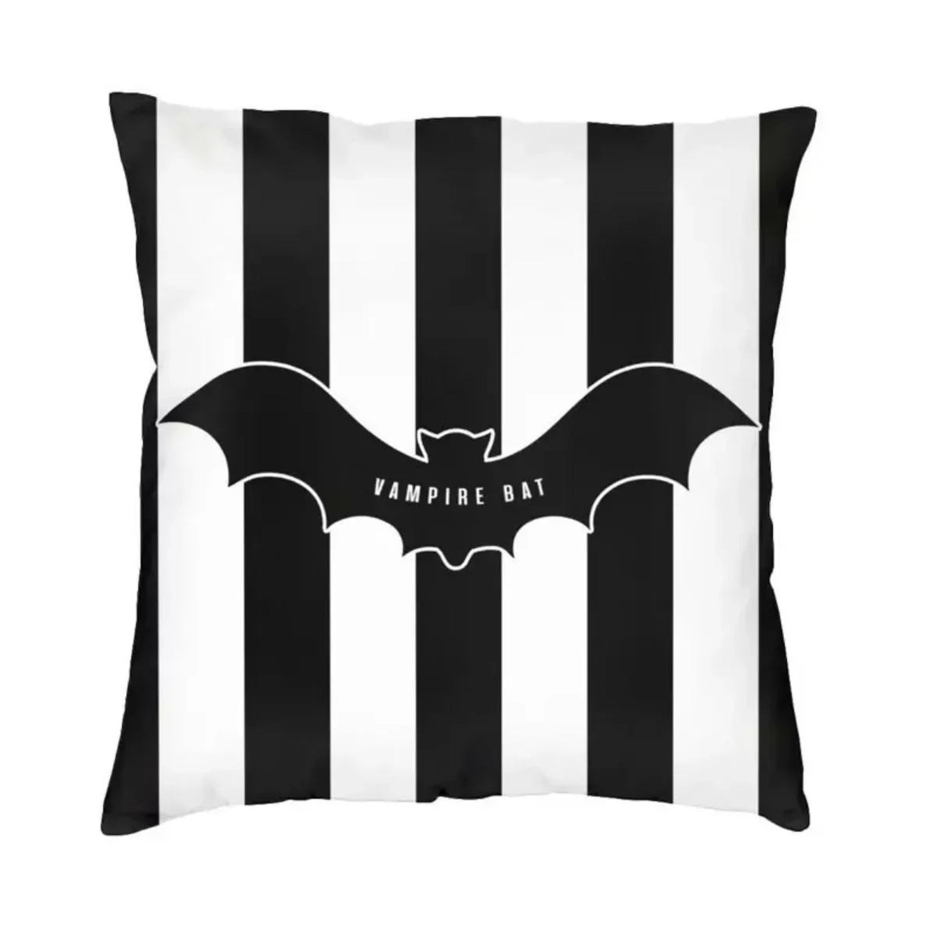Pastel Goth Pillow Cover  Pink  Black Bat Halloween Throw Pillow Cover 45x45cm 23