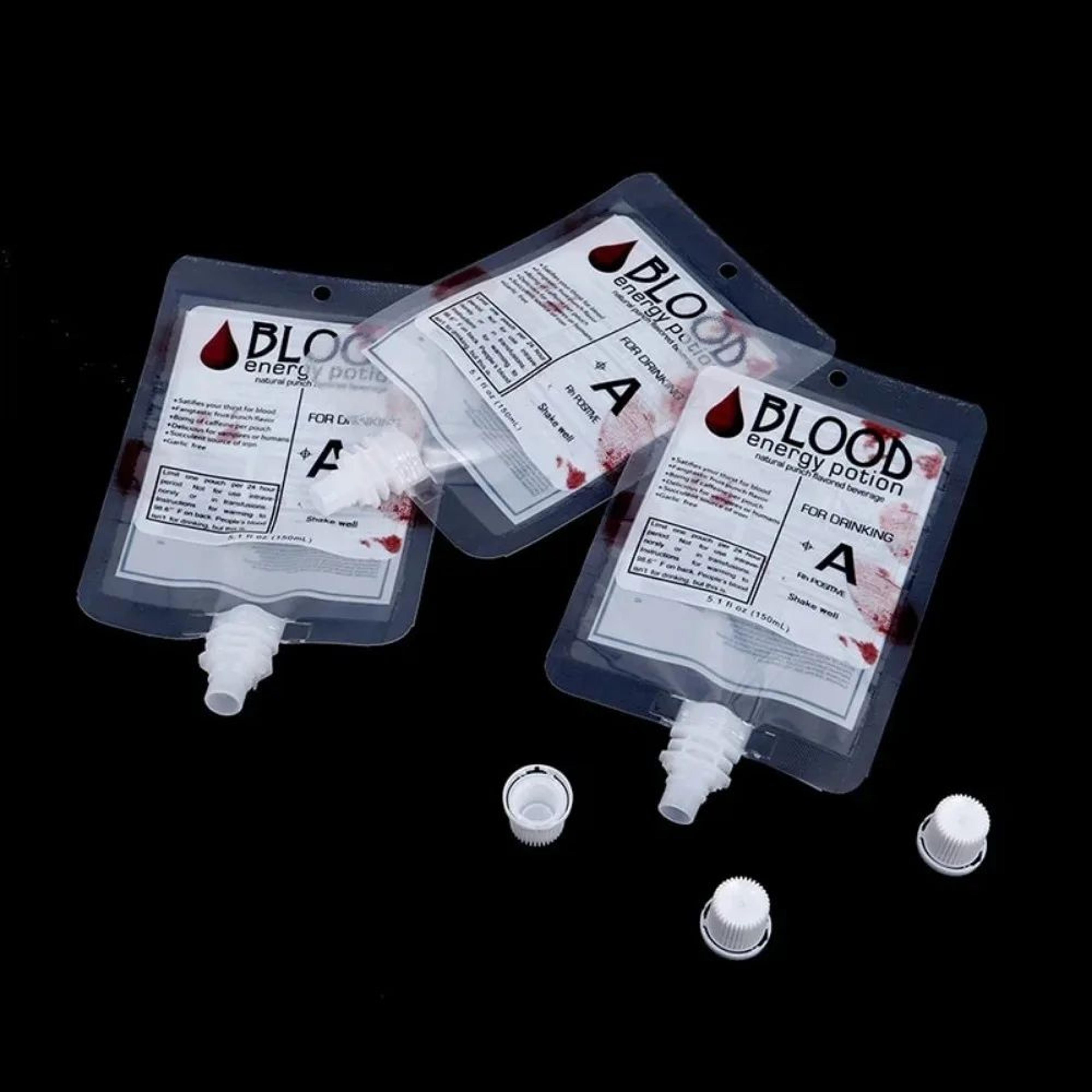 10Pack Halloween Blood Bags For Drinks And Vampire Drink Pouches 4