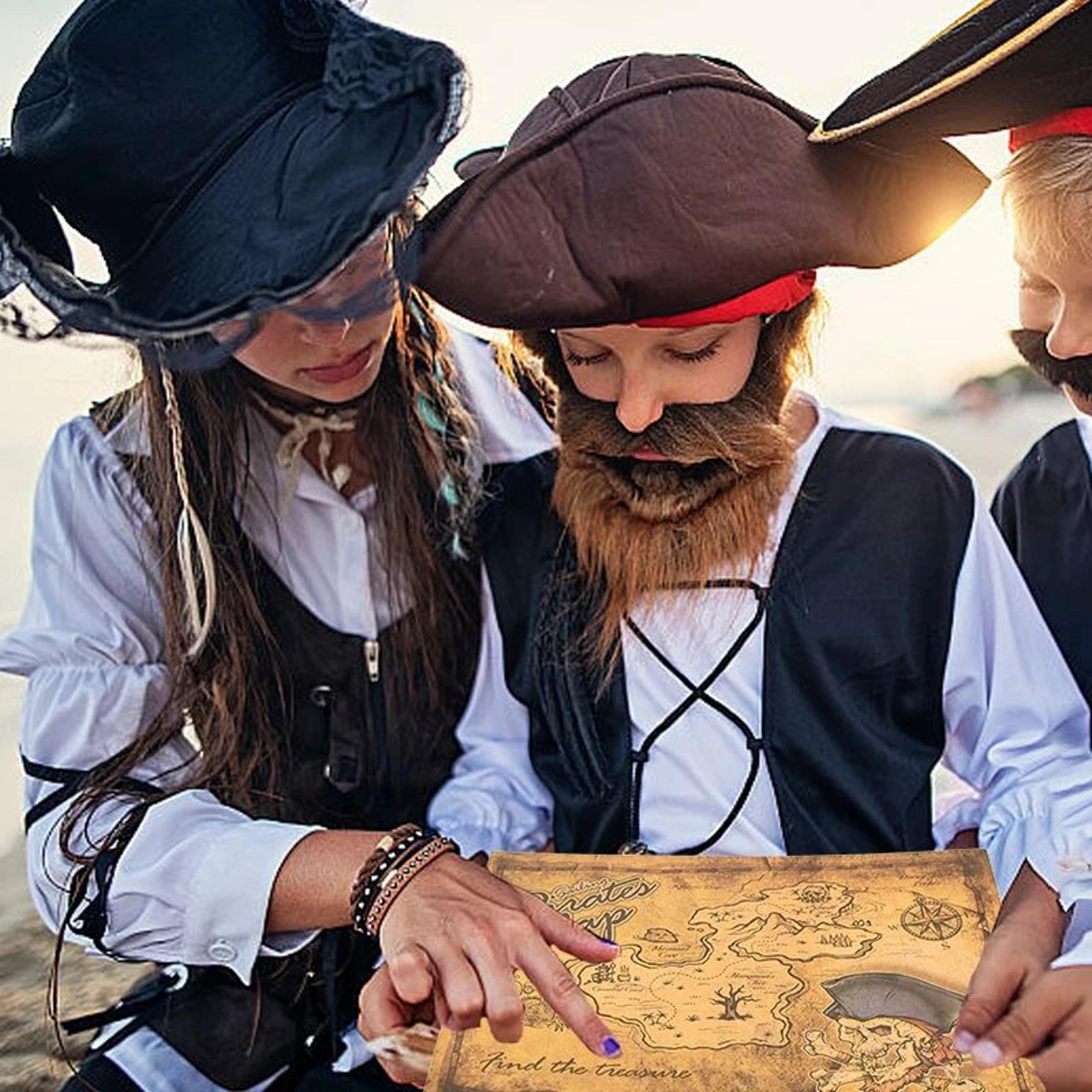 Pirate Treasure Hunt Map For Kids Vintage Kraft Party Adventure Map 2