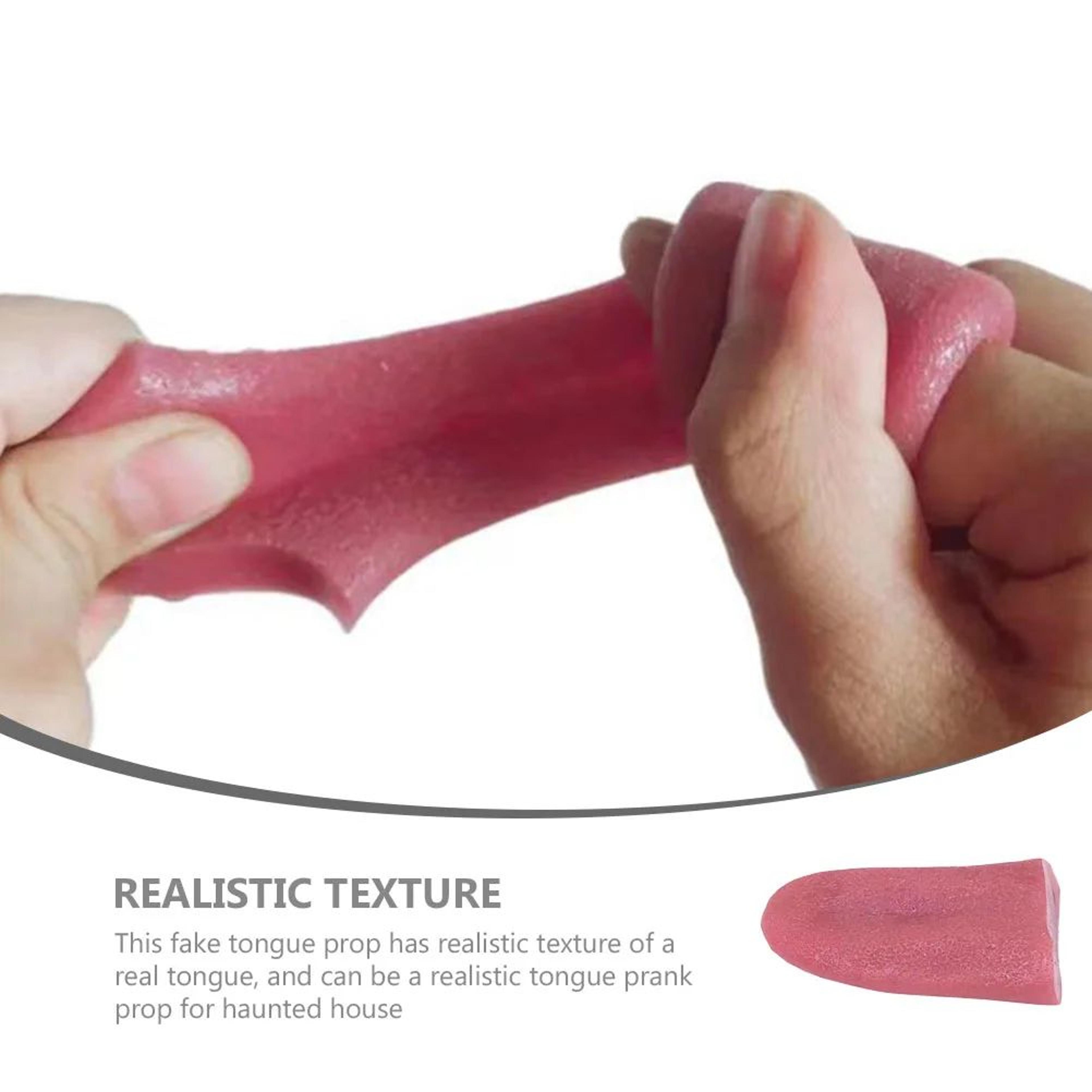 Realistic Fake Tongue Prank Toy Magic Trick Halloween Prop 4