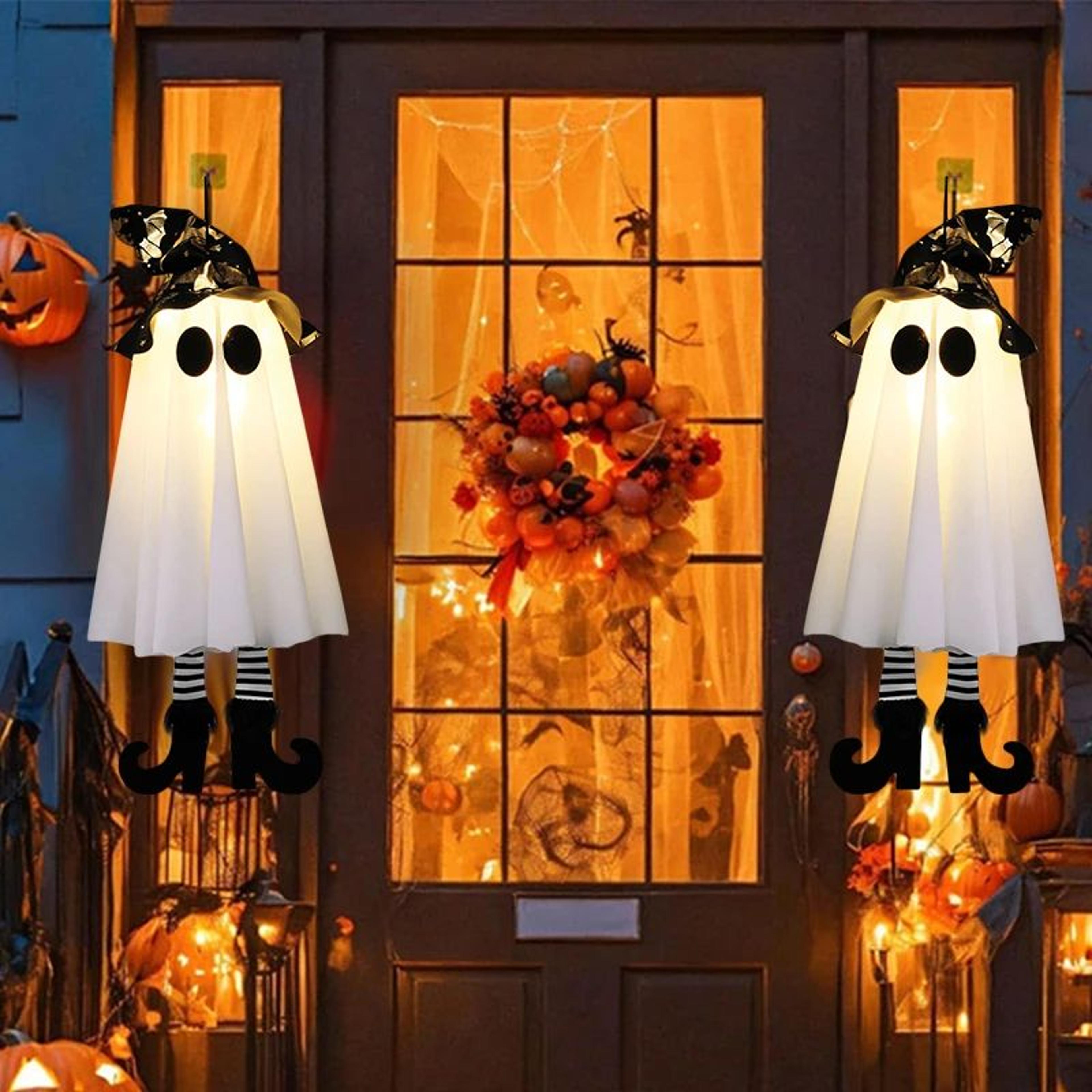 LED Light Up Witch Ghost Halloween Hanging Decoration 2