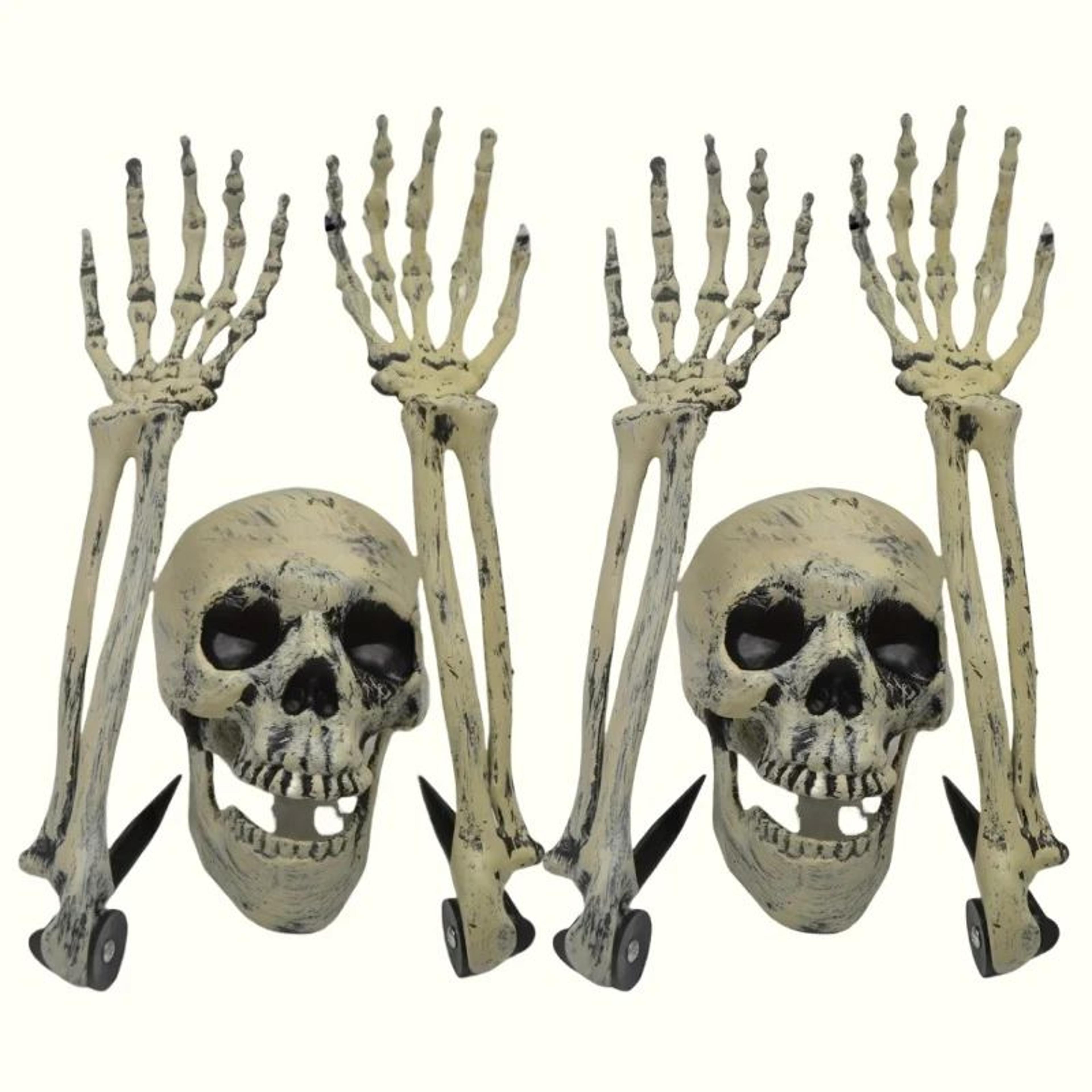 Creeping Skeleton Yard Stakes Halloween Graveyard Decor 10