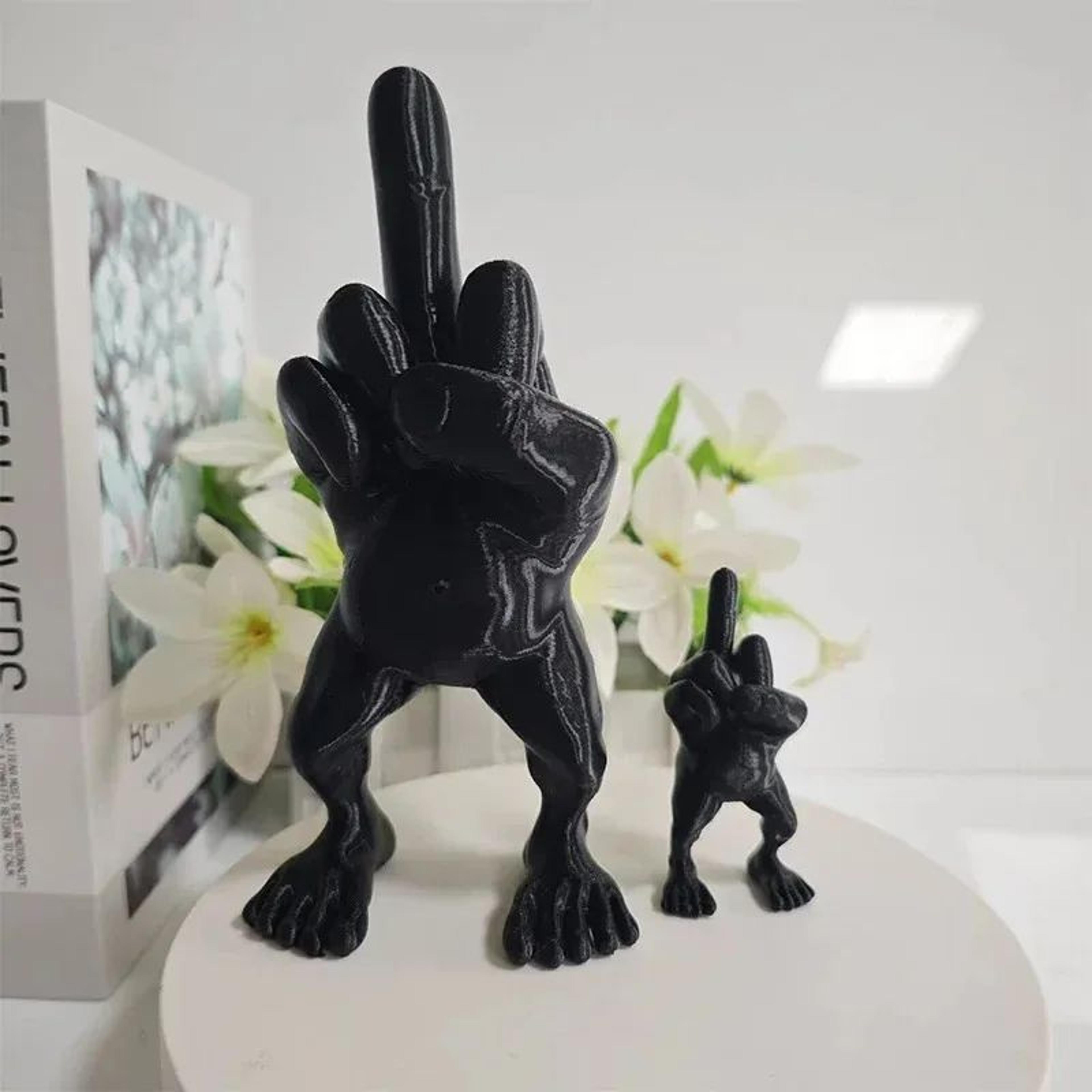 Middle Finger Figure With Legs 3D Printed Funny Desk Decor 5