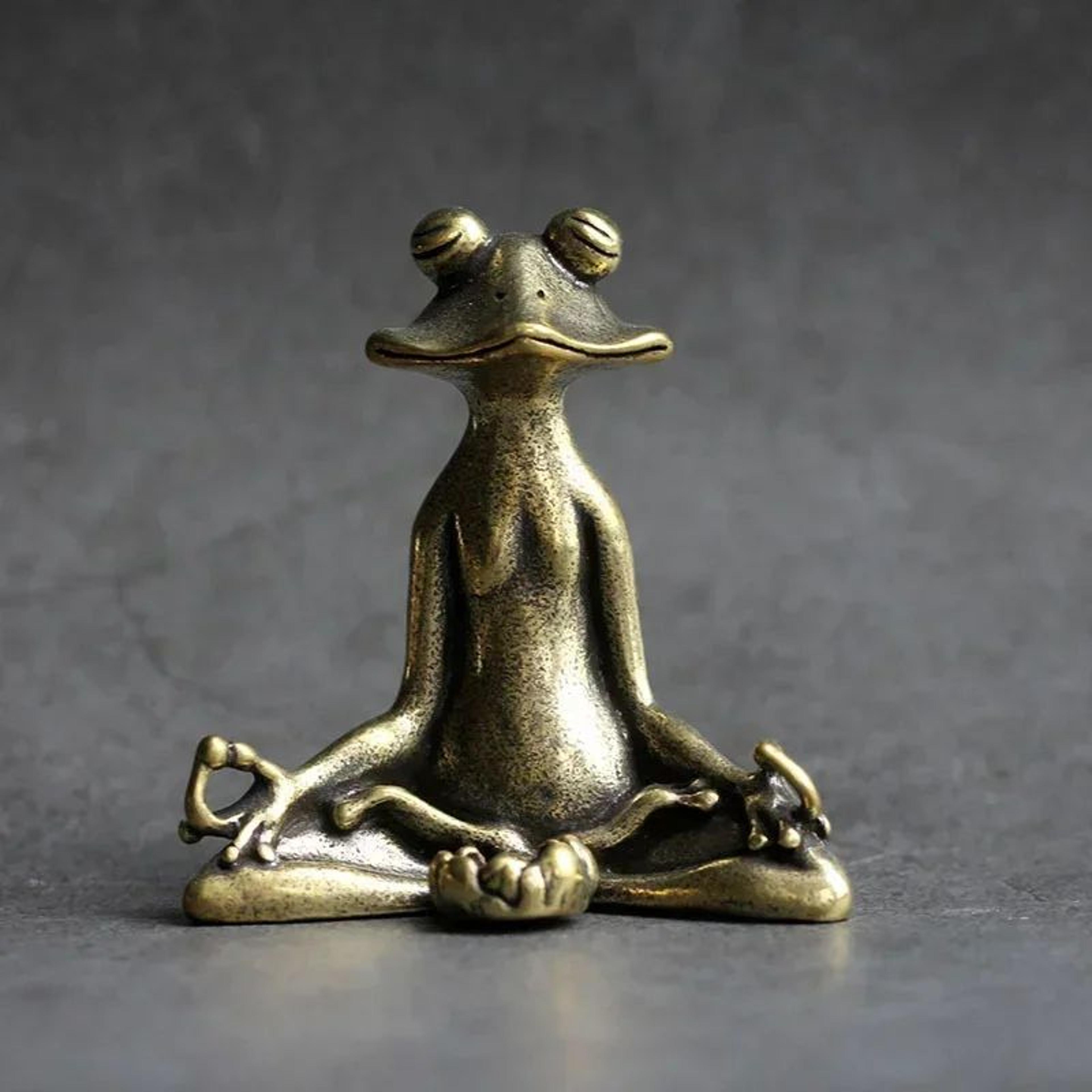 pure copper zen frog incense holder tea pet