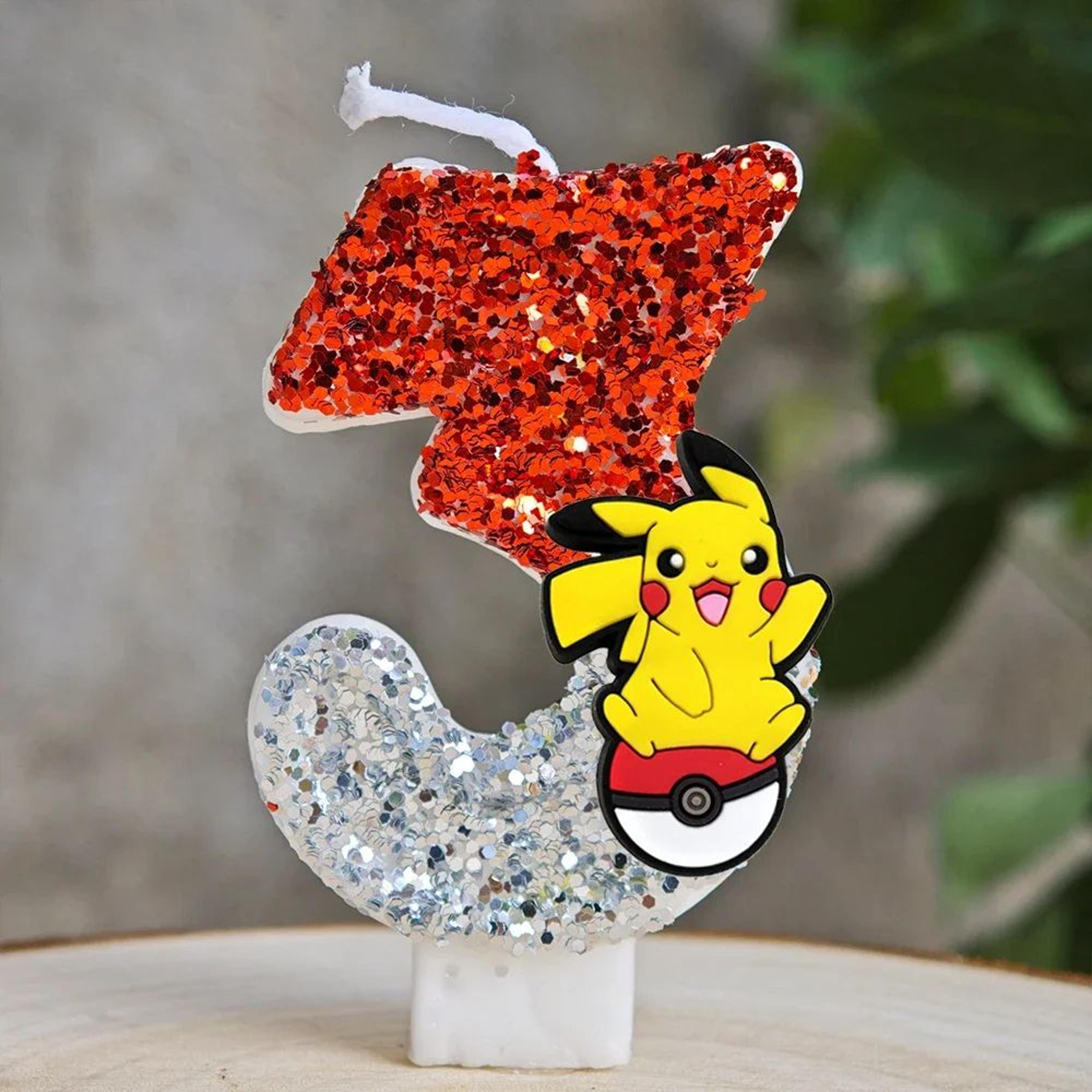 Pikachu Birthday Candle Cake Topper For Pokemon Party Decorations 19
