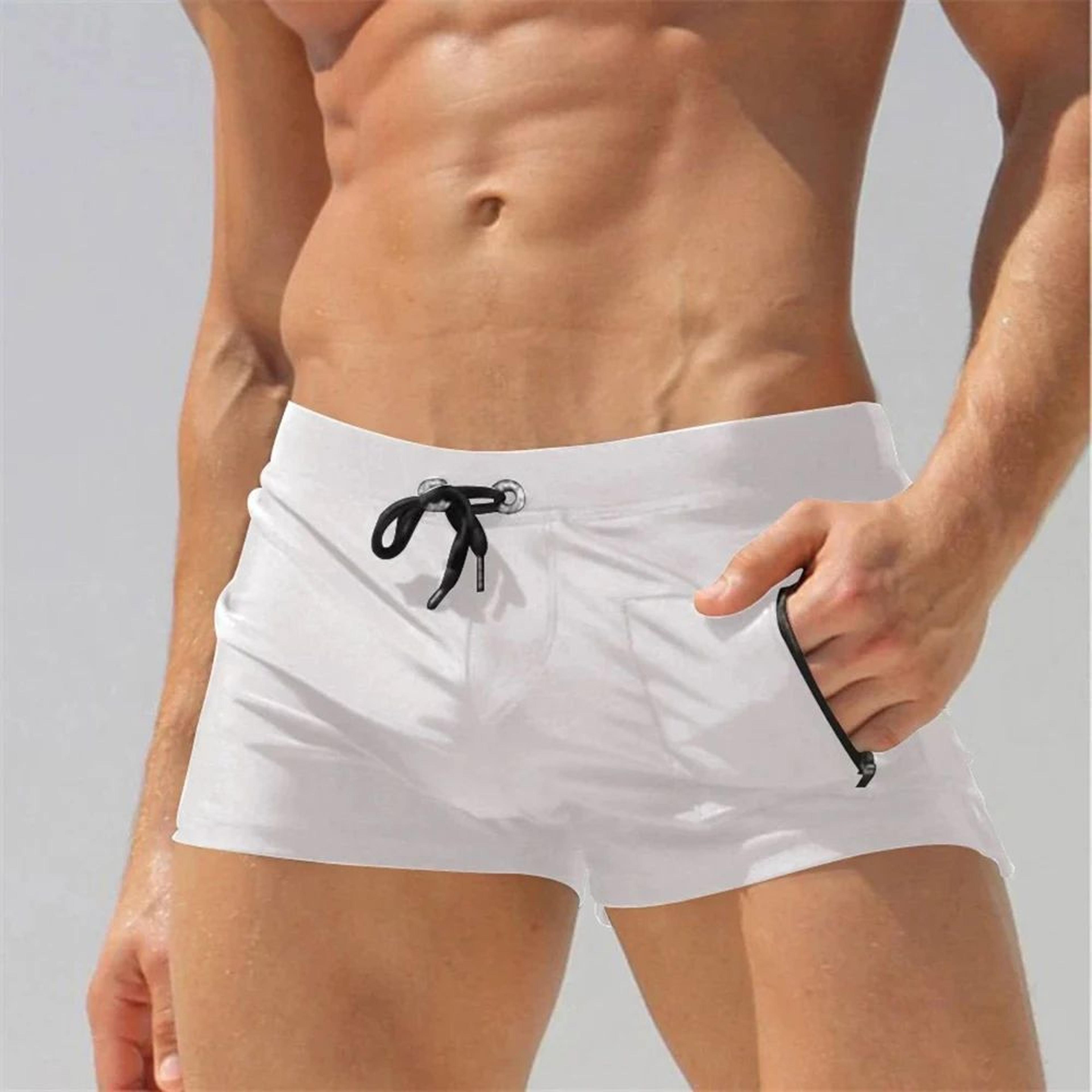 Performance QuickDry Mens Swim Trunks  Lightweight Beach Shorts With Zipper Pocket  Drawstring Wais 9