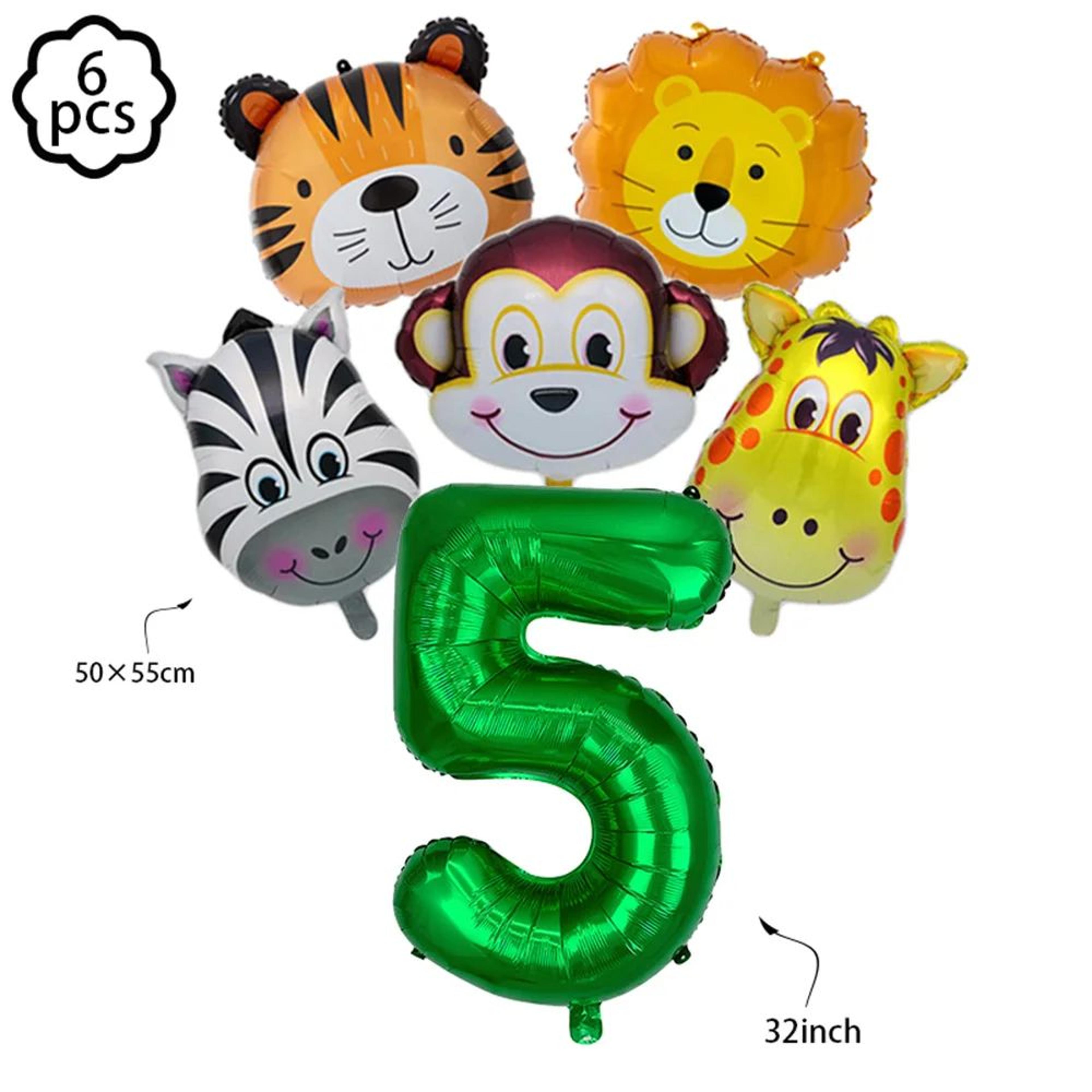 Jungle Safari Birthday Banner  Animal Hanging Swirls Party Decorations 5