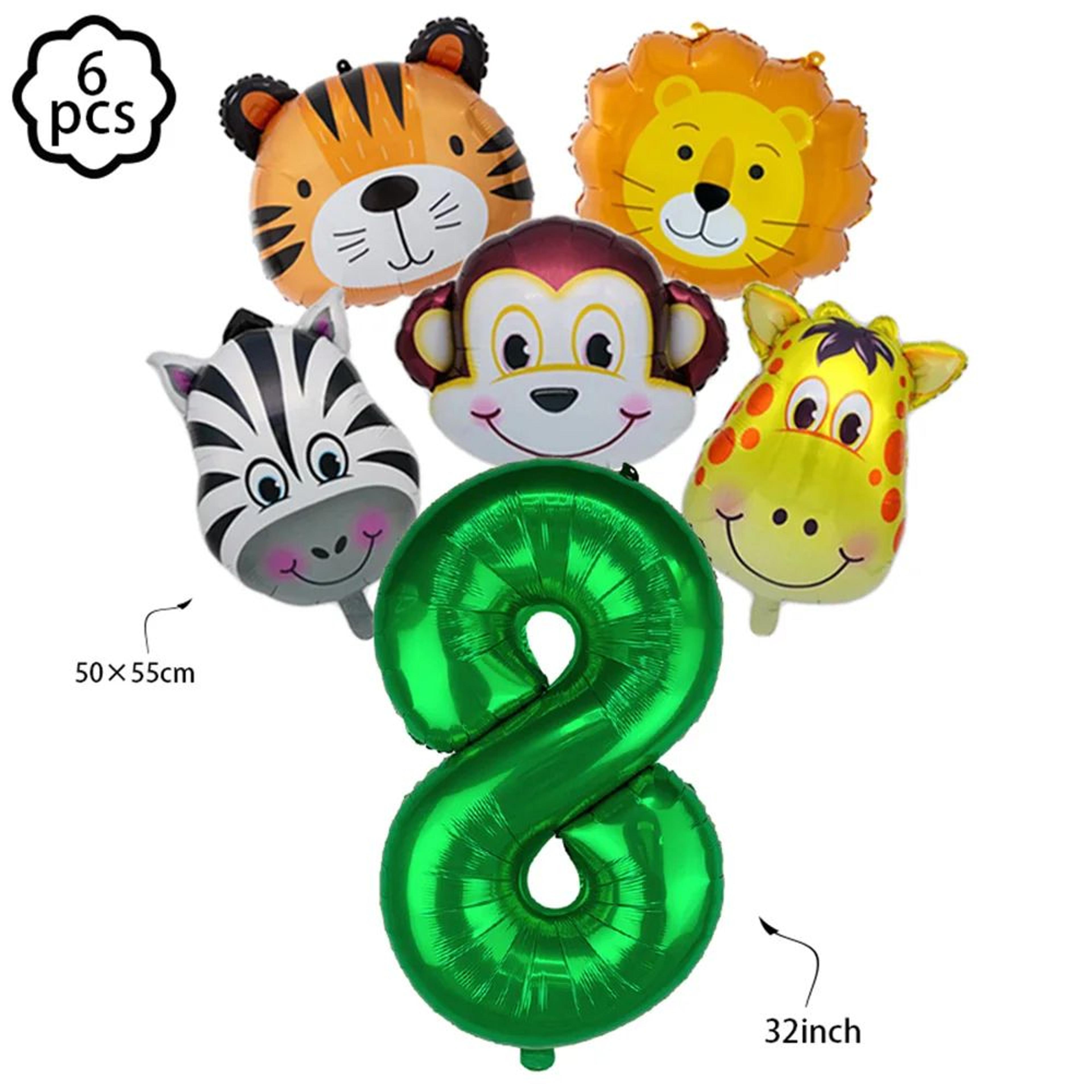 Jungle Safari Birthday Banner  Animal Hanging Swirls Party Decorations 20