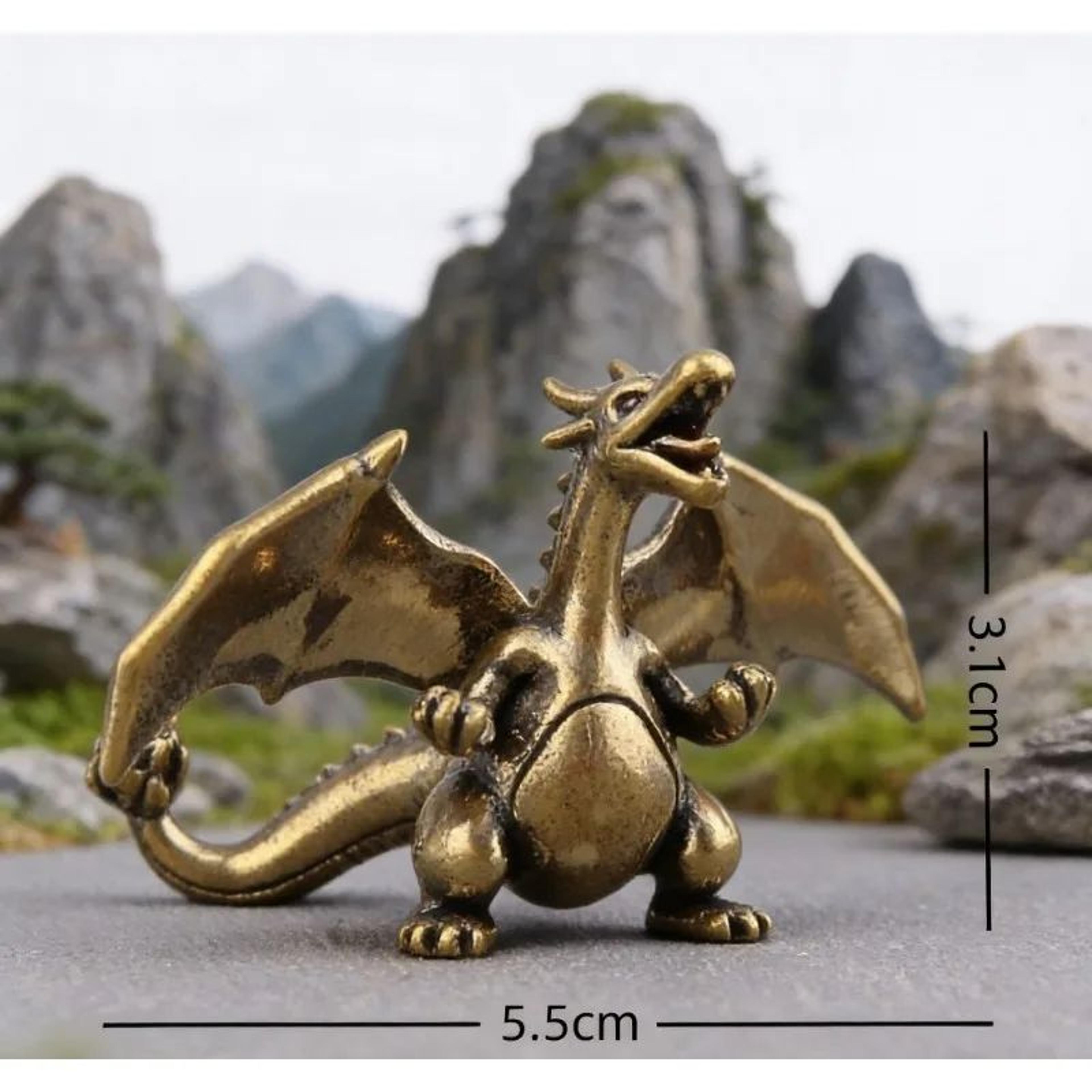 Vintage Roaring Dragon Statue Desktop Figurine 1