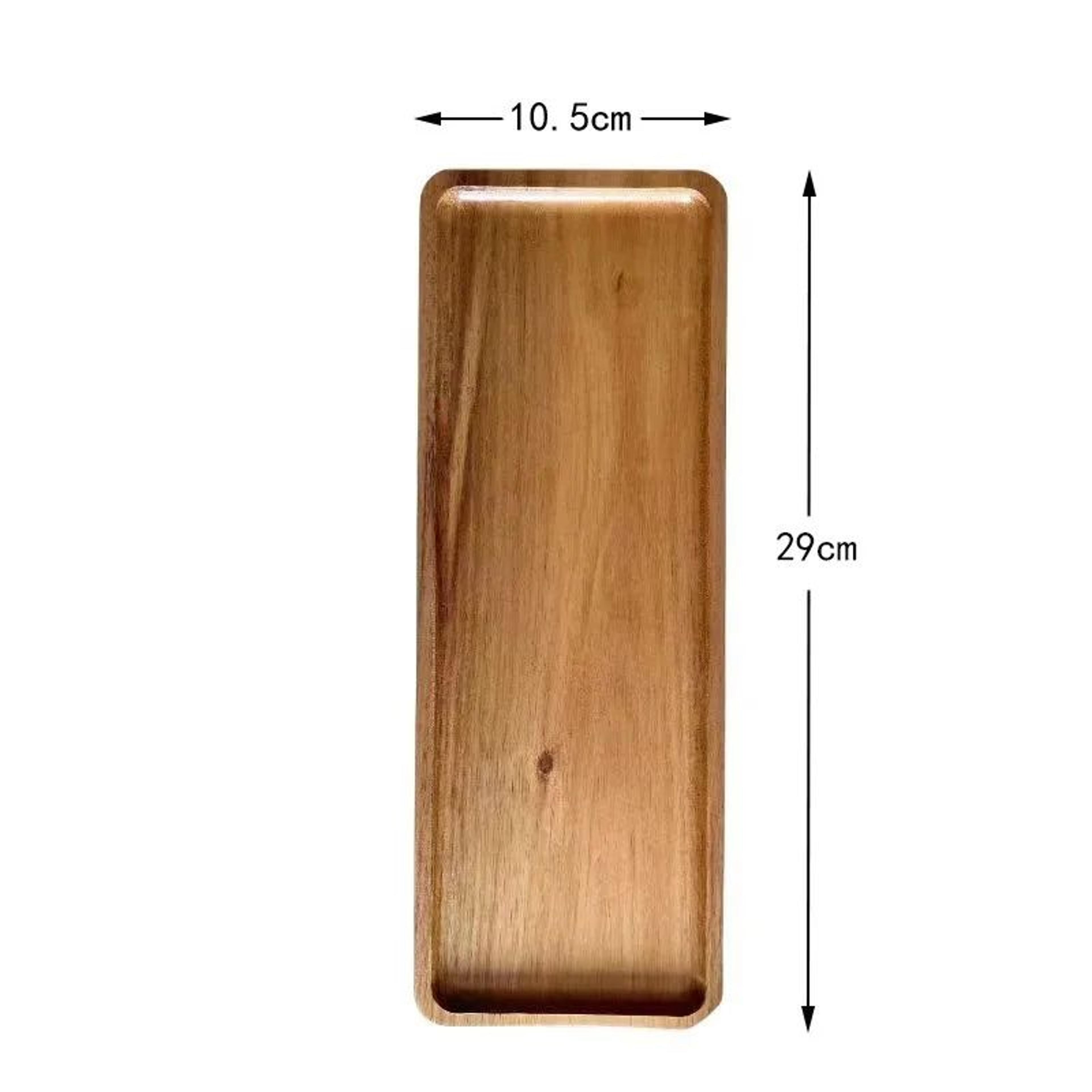 Wabi Sabi Acacia Wood Serving Tray  Oval Decorative Platter  Organizer 7