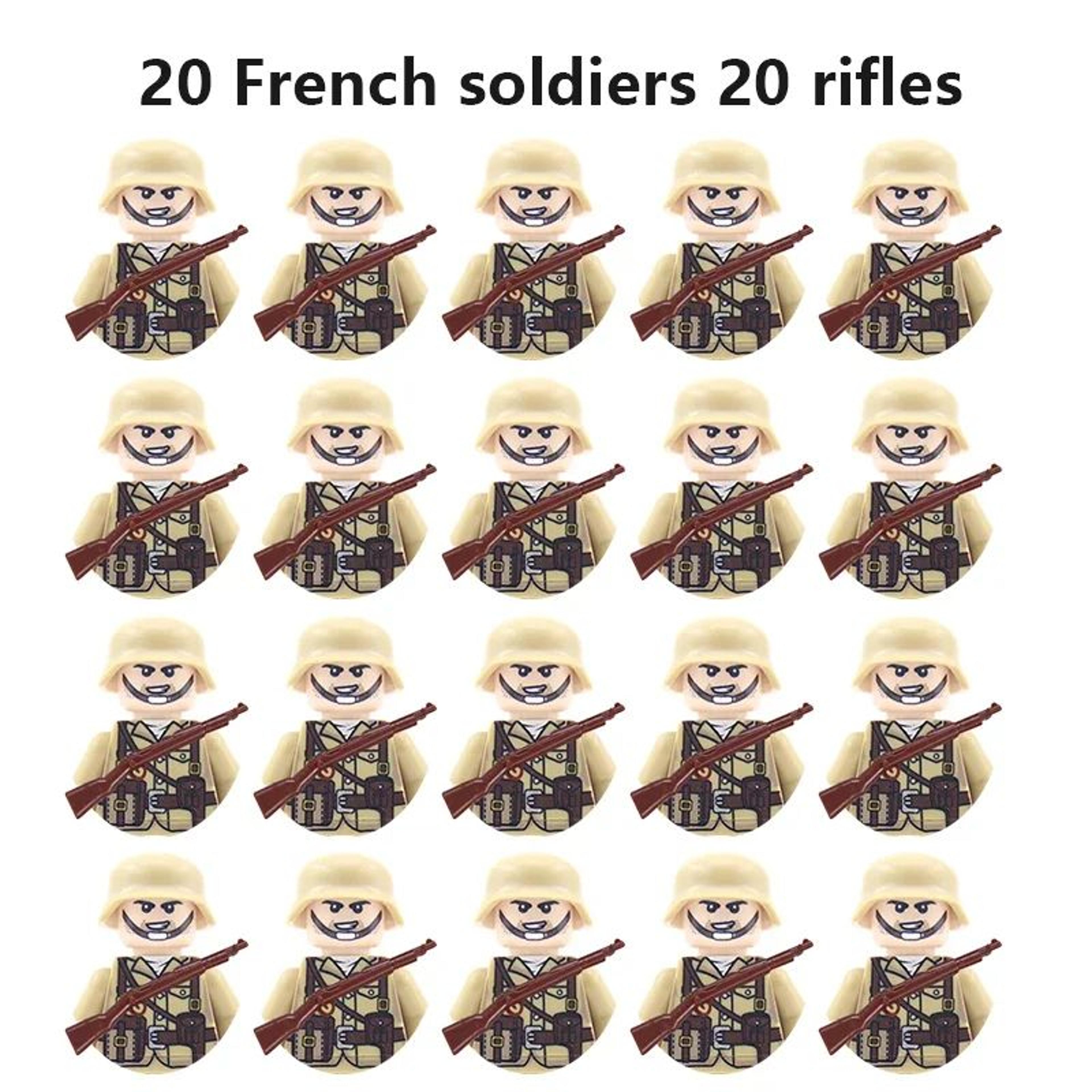 20Piece WW2 Military Minifigures Army Building Block Set 3