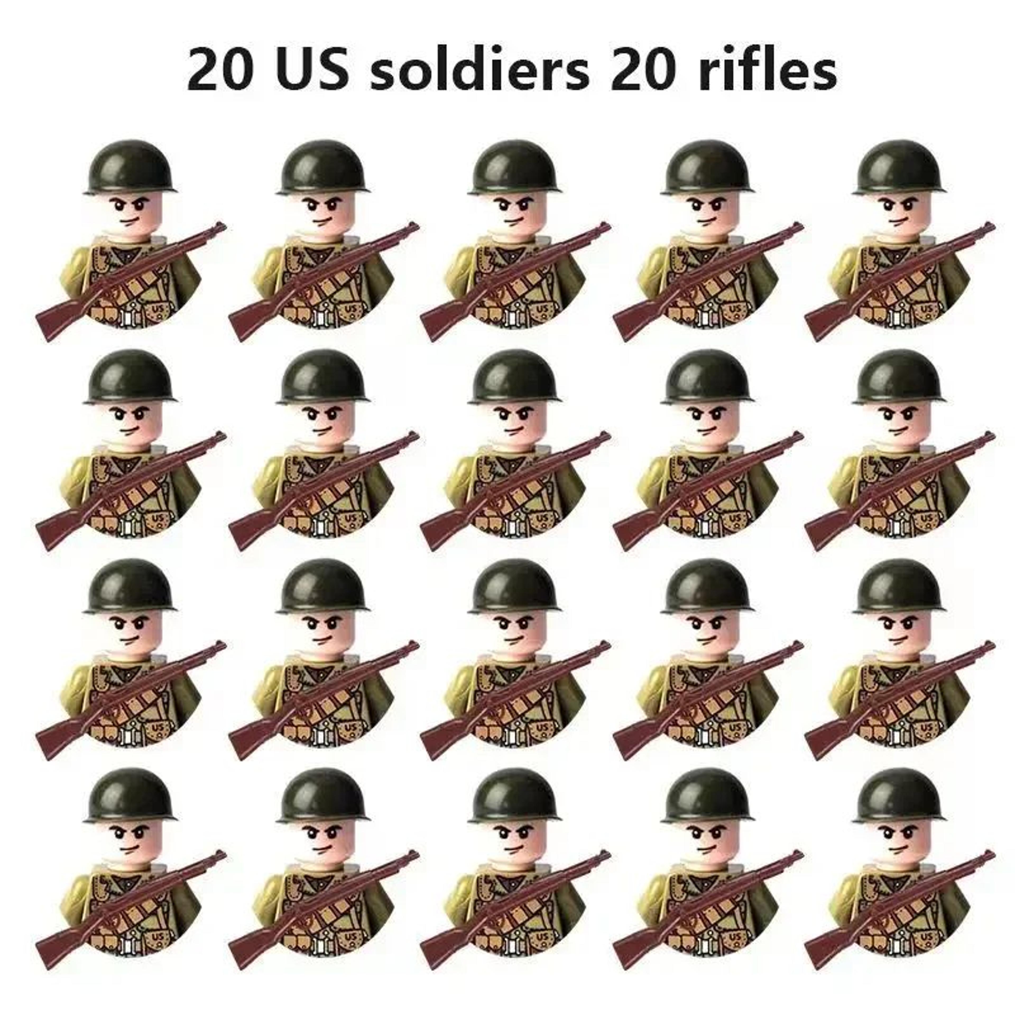 20Piece WW2 Military Minifigures Army Building Block Set 5