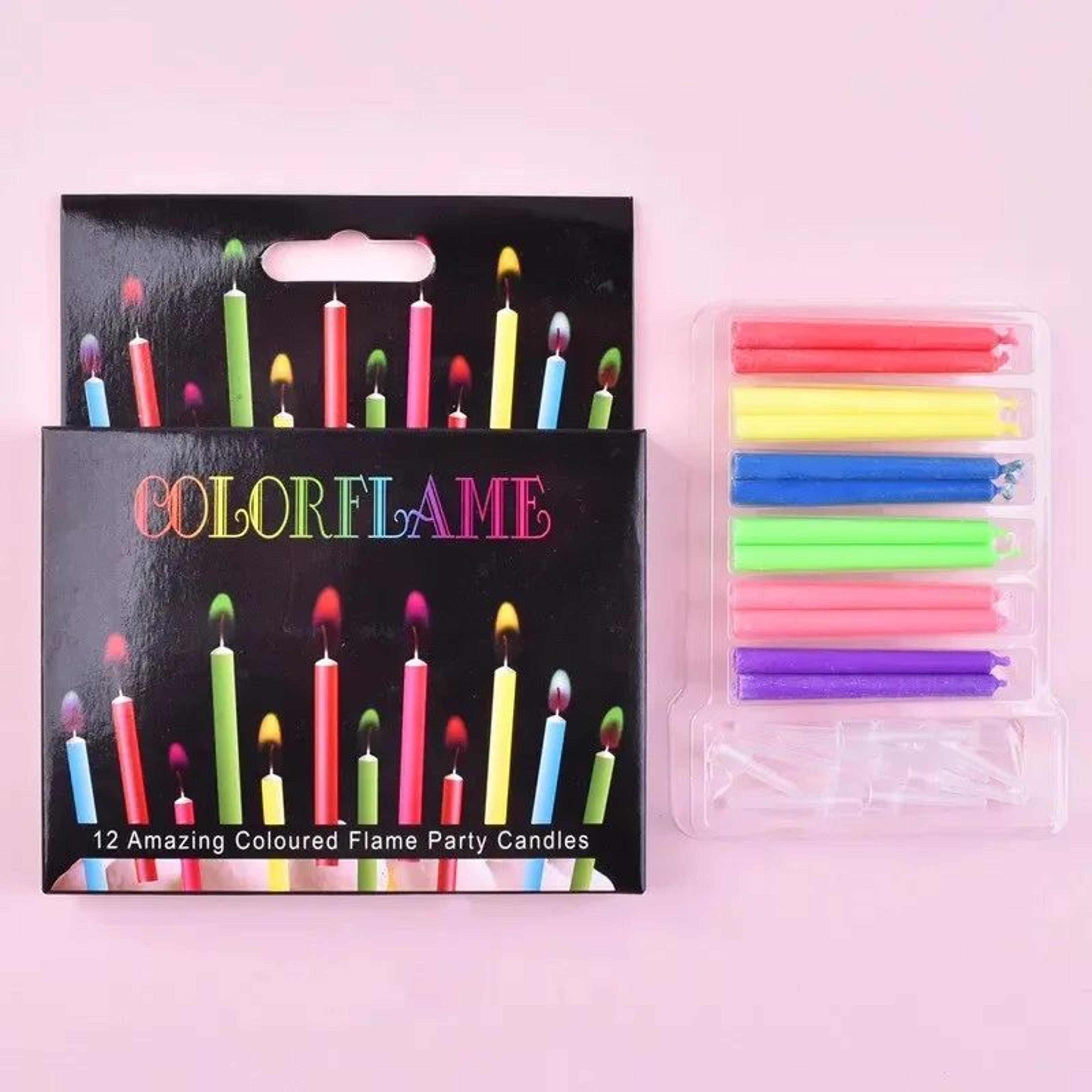 Magic Rainbow Flame Birthday Candles For Colorful Cake Celebrations 5