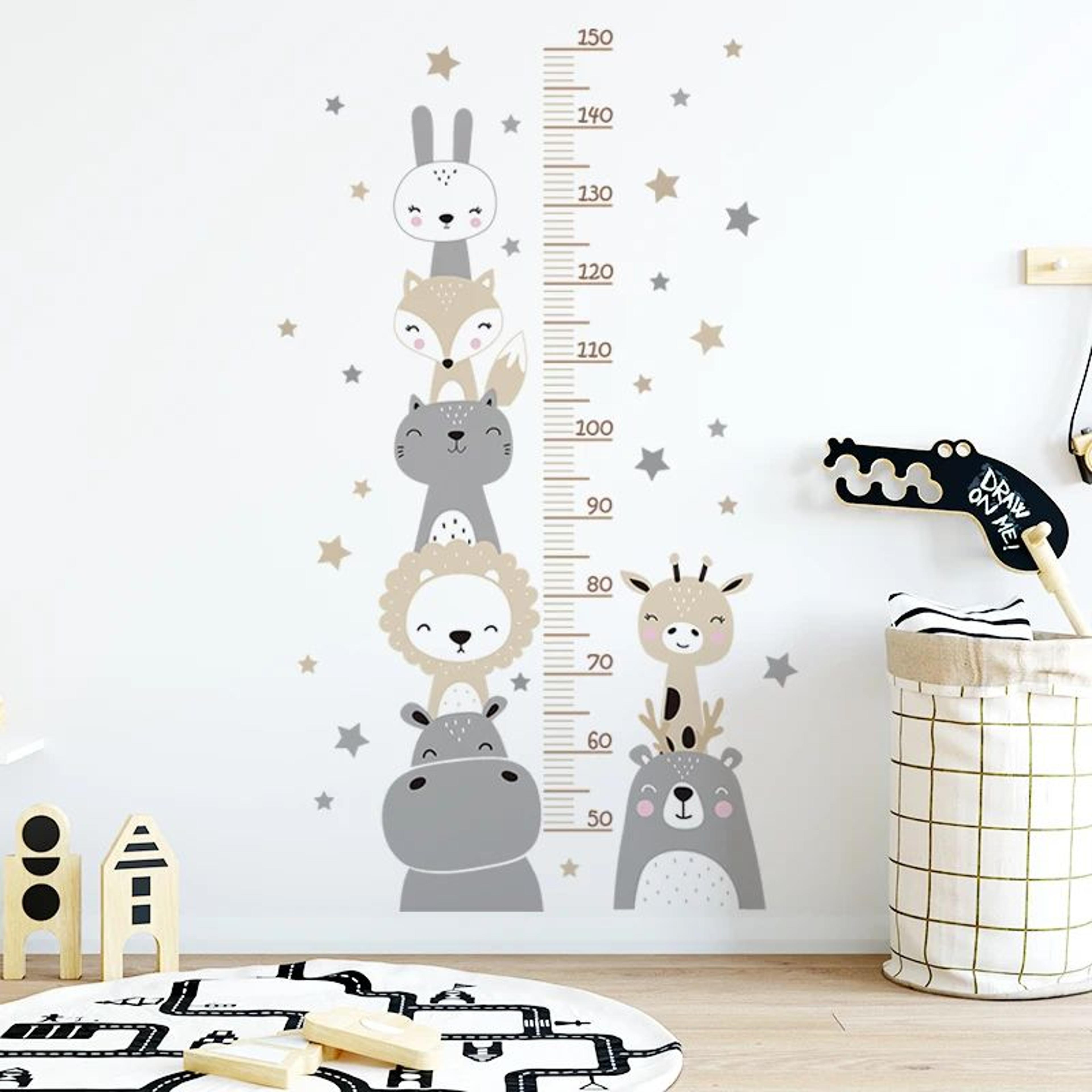Little Explorer Kids Height Chart Wall Sticker  Removable Animal Growth Chart 15