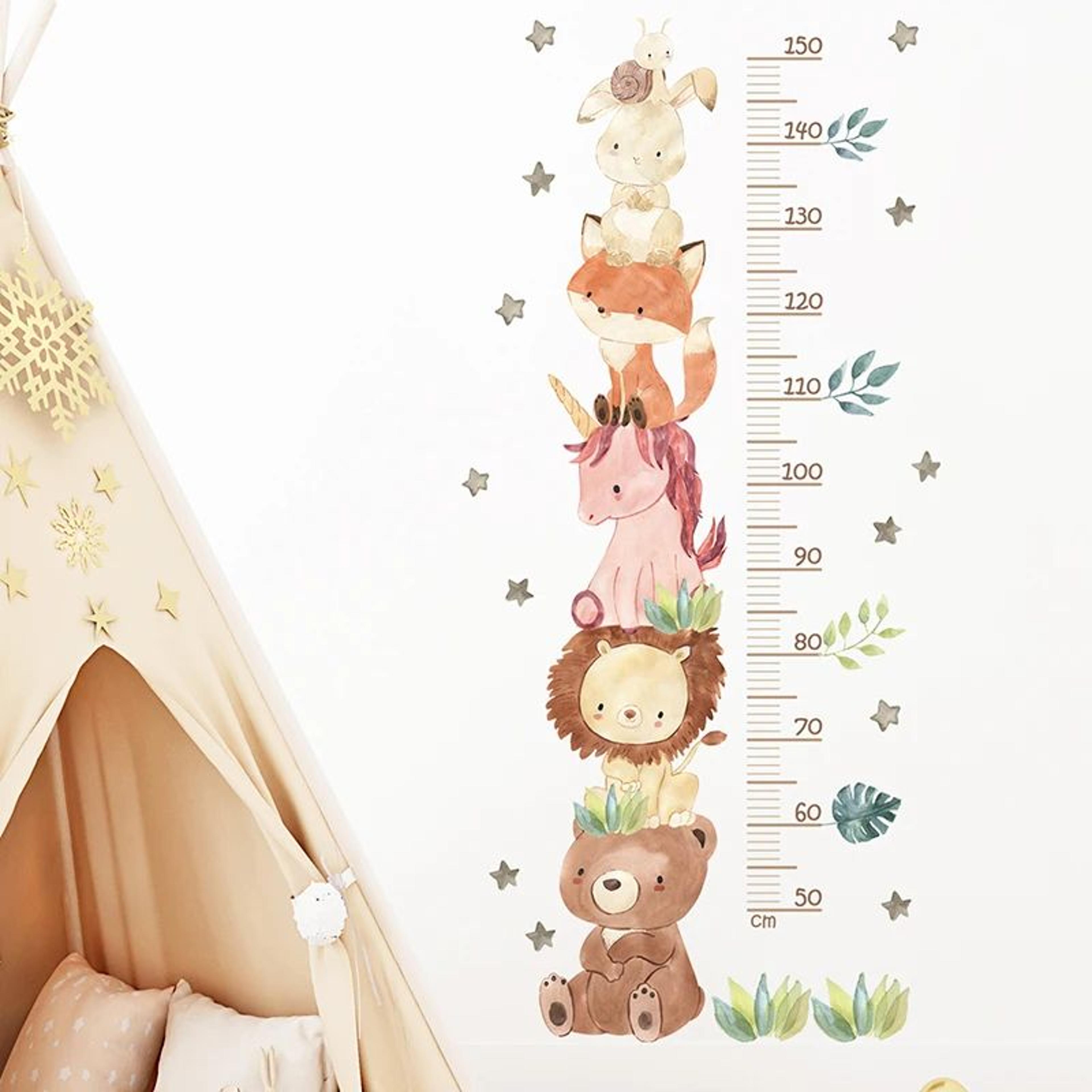 Little Explorer Kids Height Chart Wall Sticker  Removable Animal Growth Chart 10
