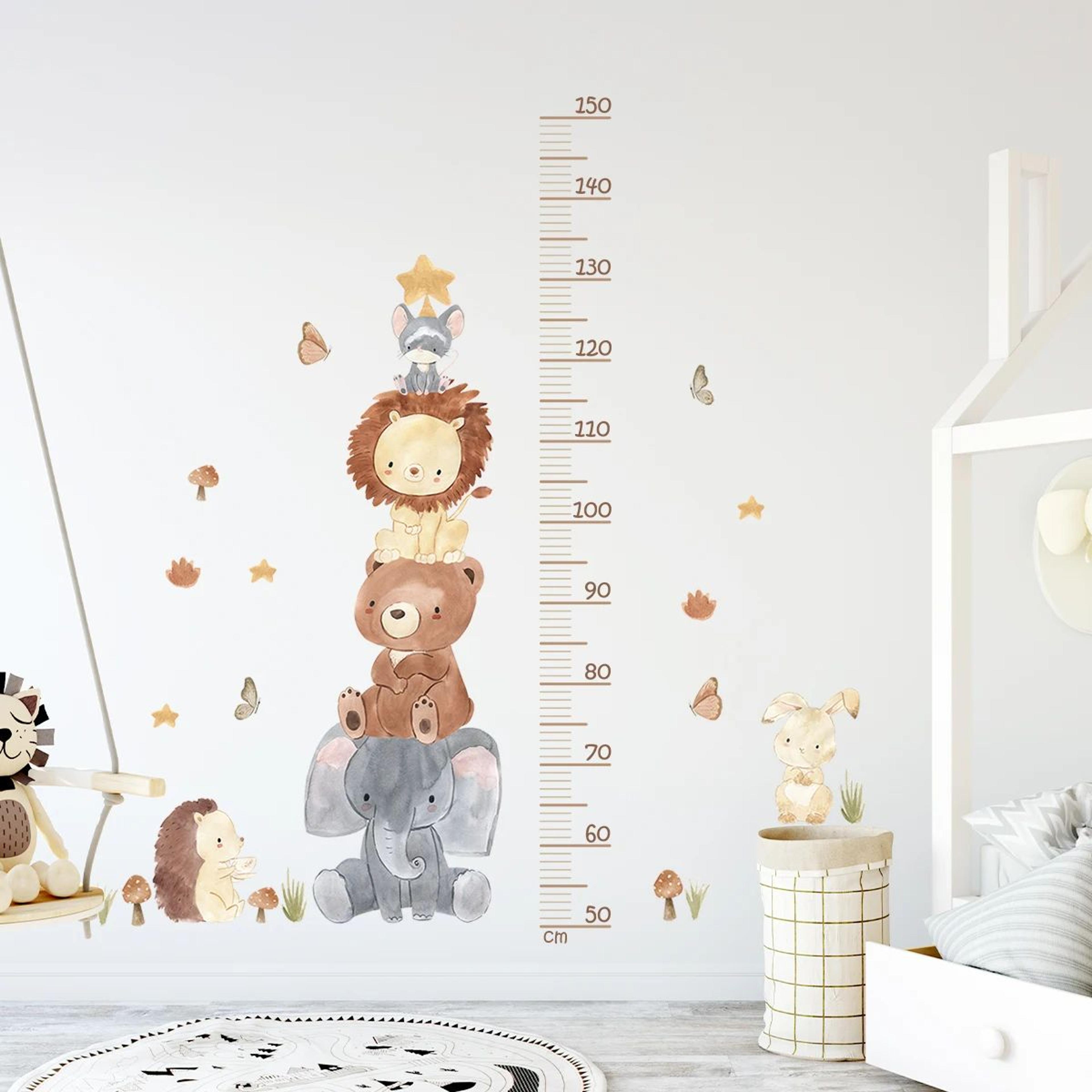 Little Explorer Kids Height Chart Wall Sticker  Removable Animal Growth Chart 16