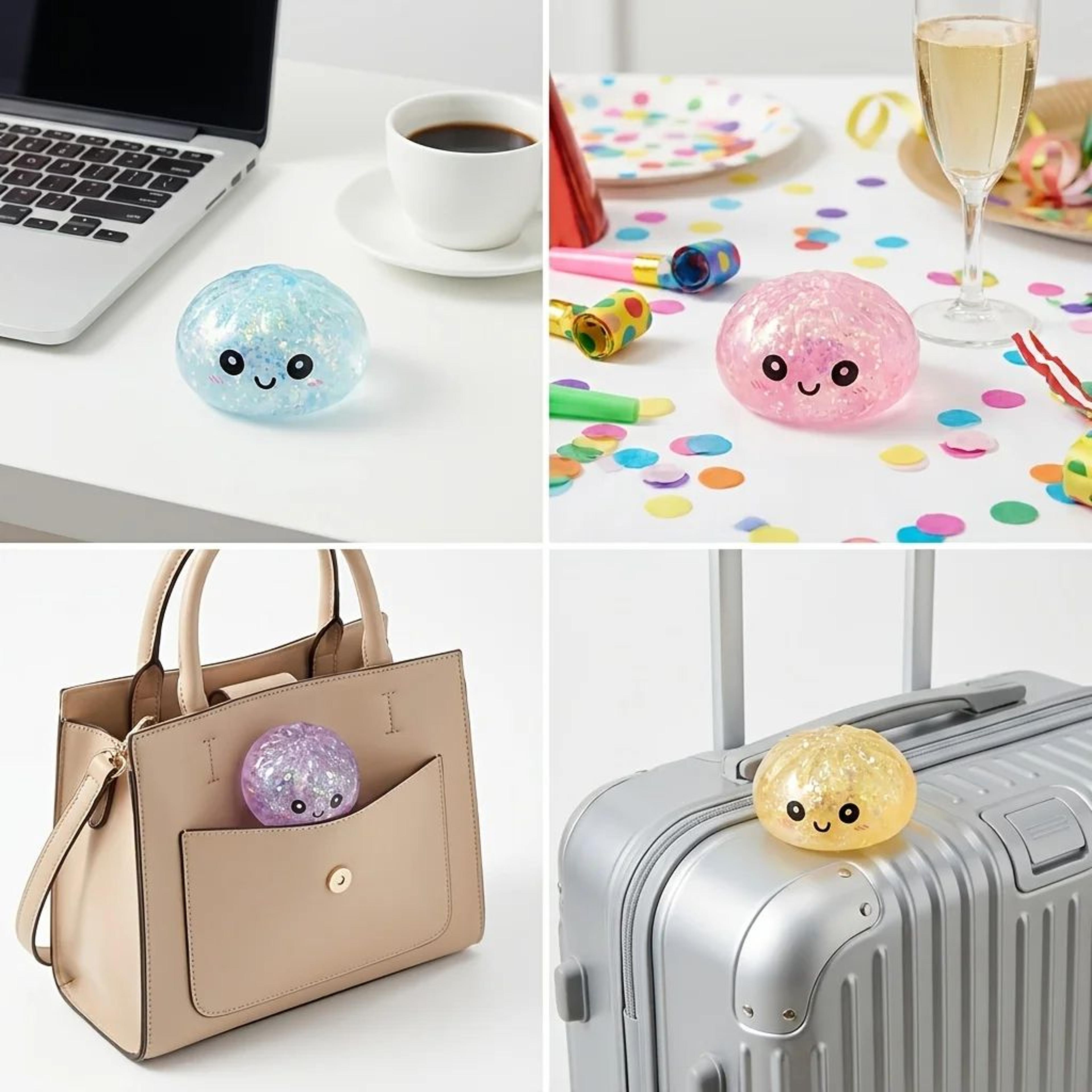 Dumpling Squishy Stress Ball With Bamboo Steamer Sensory Toy 3