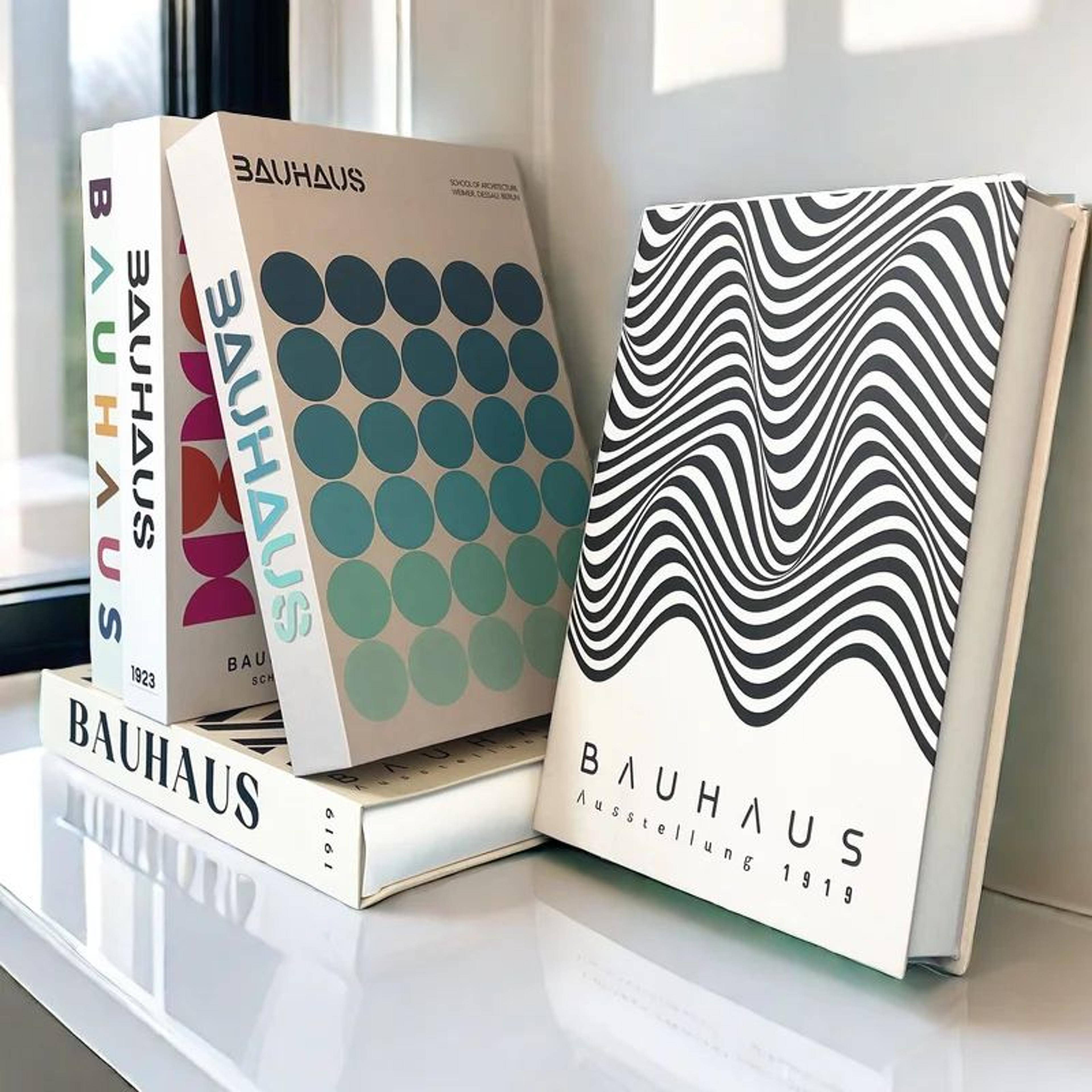 Bauhaus Art Decorative Book Box With Hidden Storage 1