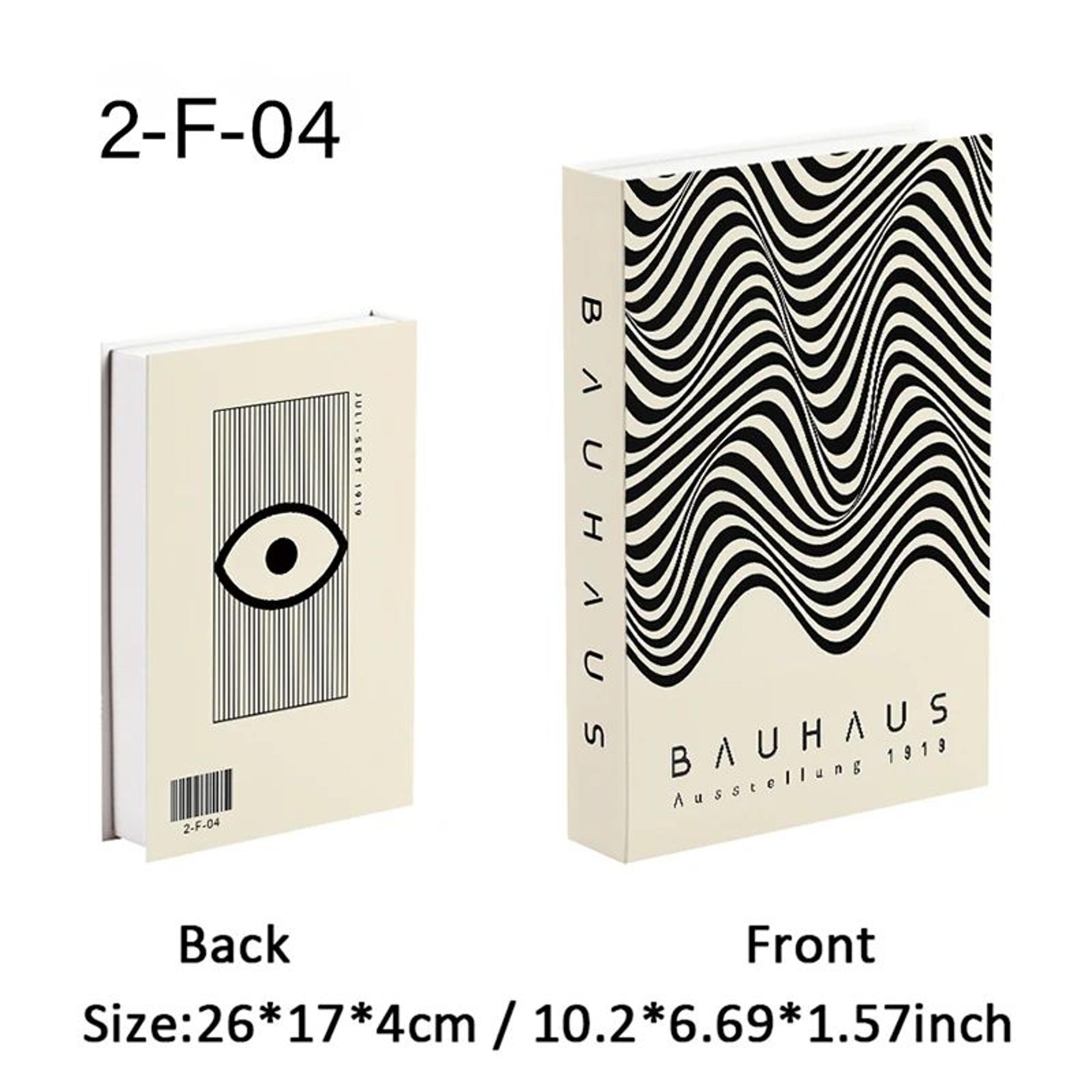 Bauhaus Art Decorative Book Box With Hidden Storage 10