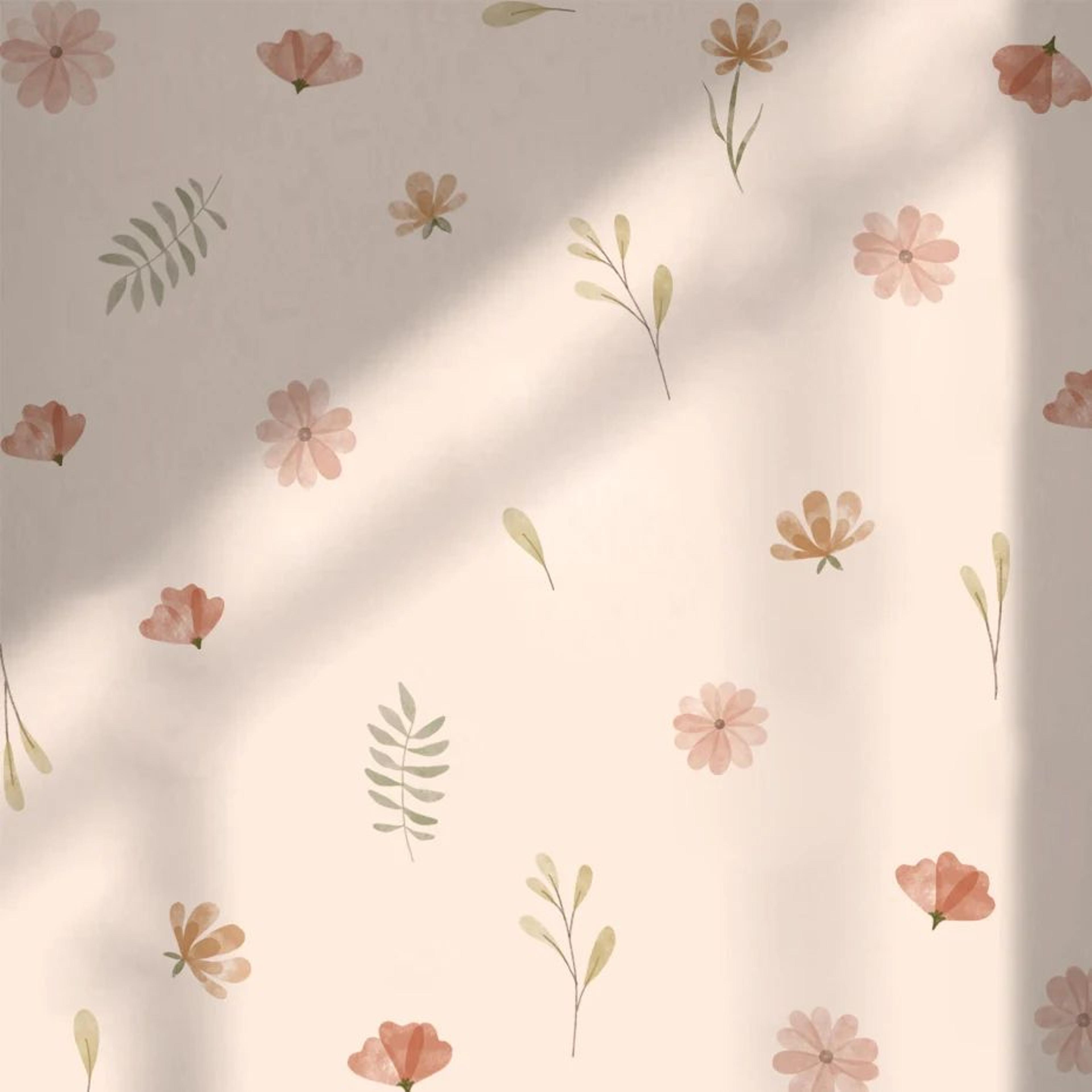 serene bloom watercolor floral wall decals for boho nursery decor