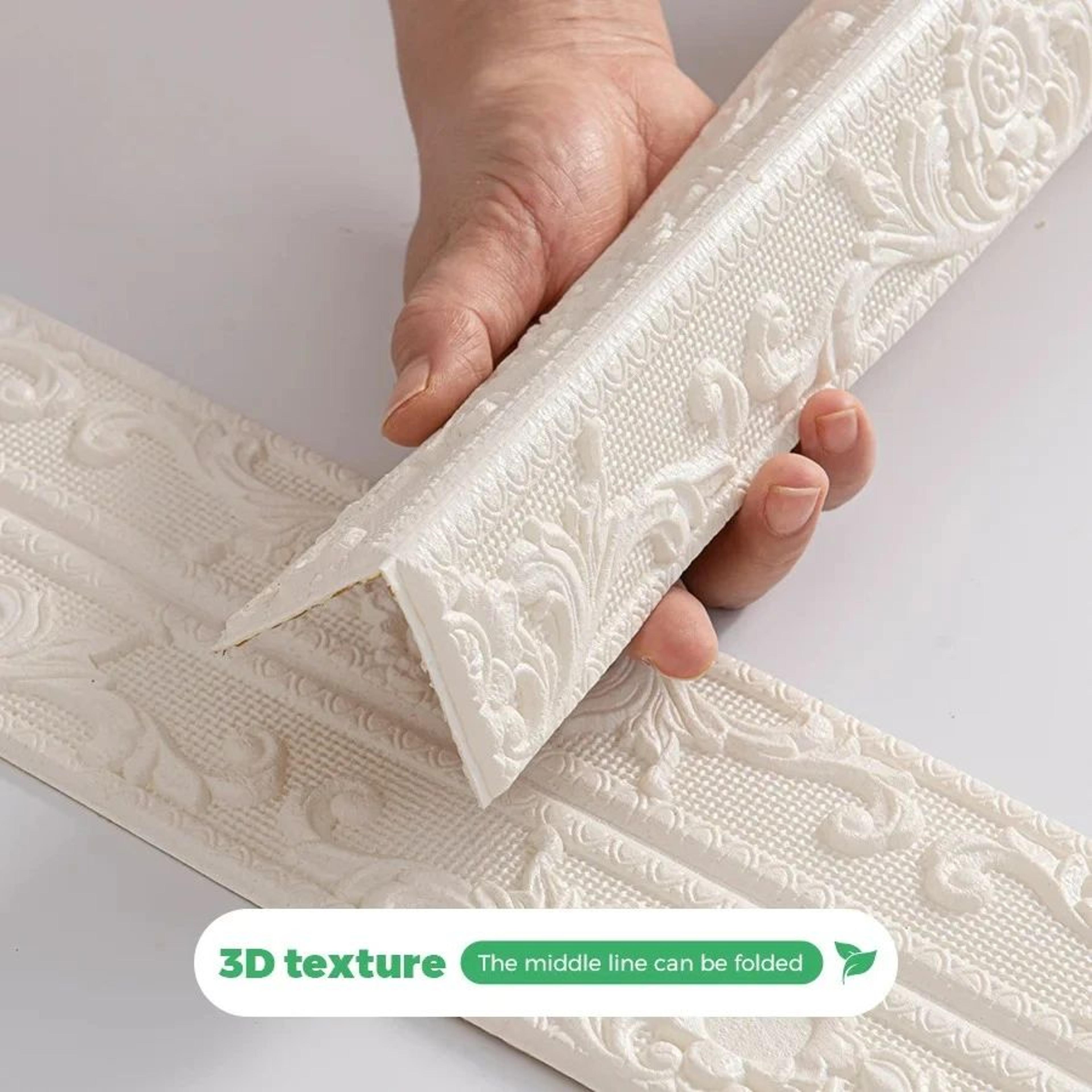 ElevateEdge 95 X 230 Cm Peel And Stick Wall Trim  SelfAdhesive Foam Molding Border 5