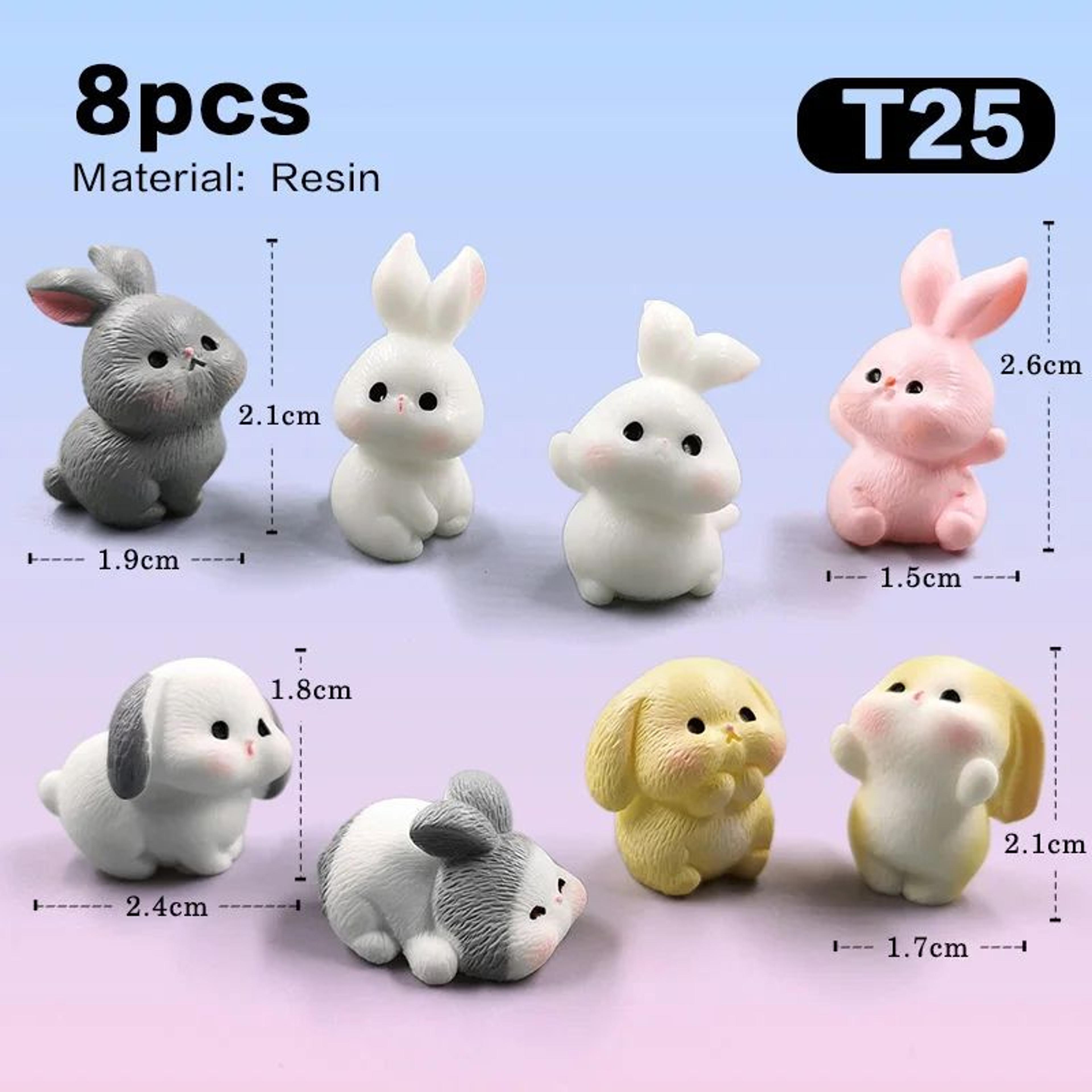 WhimsyHare Mini Rabbit Figurine Easter Fairy Garden Decor 9