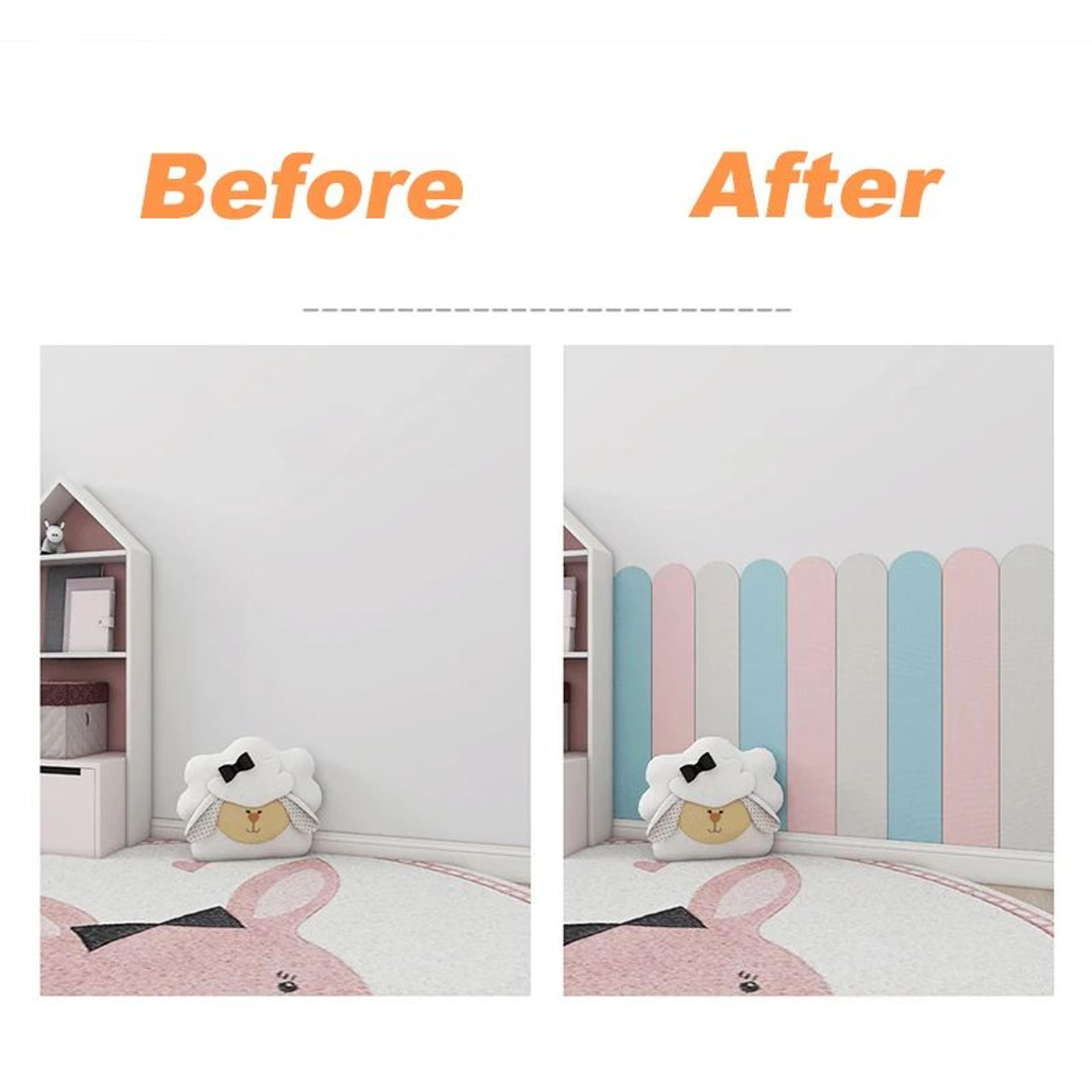SoftGuard SelfAdhesive Wall Panels AntiCollision Cushion For Kids Rooms And Headboards 4