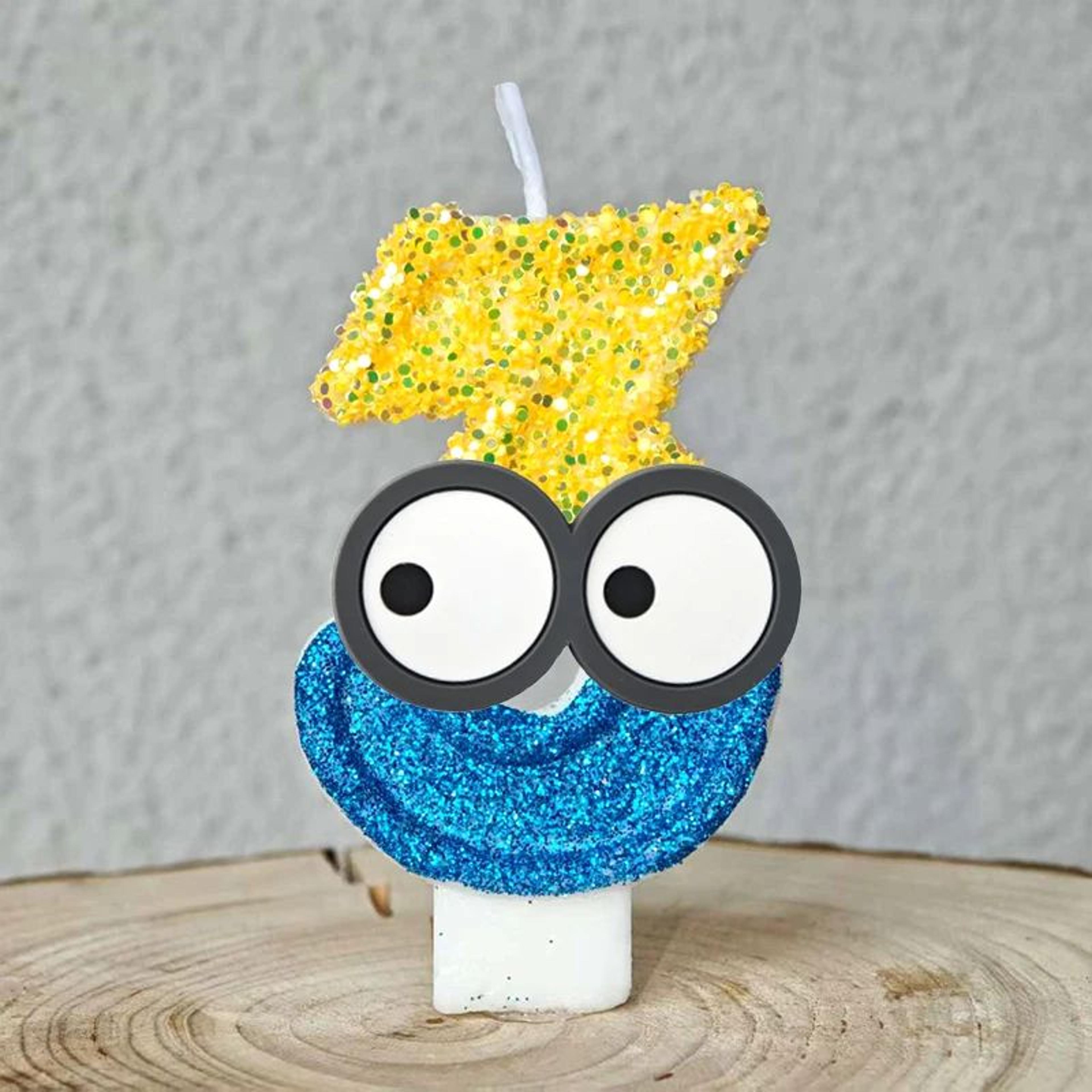 Banana Buddy Number Birthday Candle Cake Topper 24