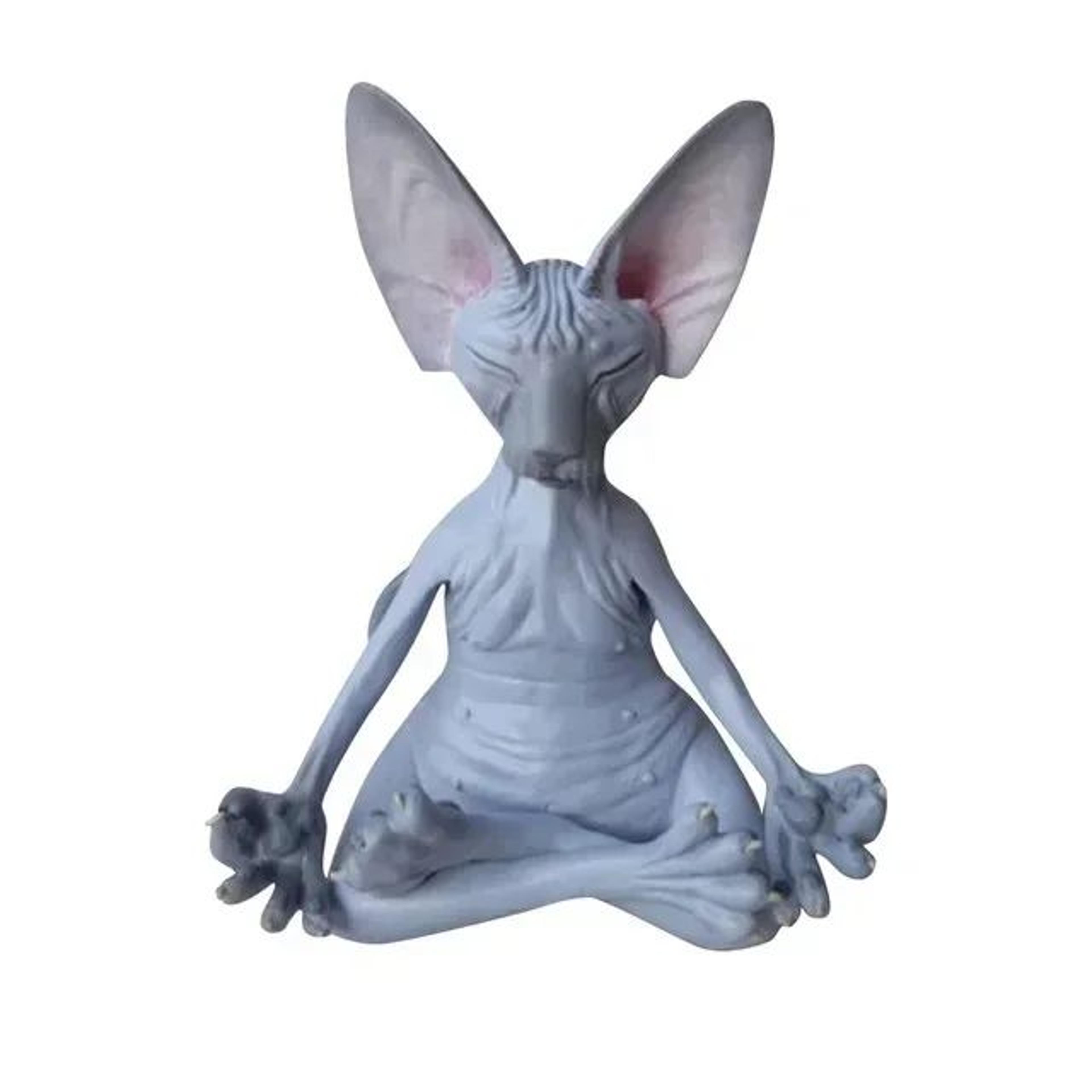 Zen Sphynx Meditation Cat Statue For Home And Garden 8
