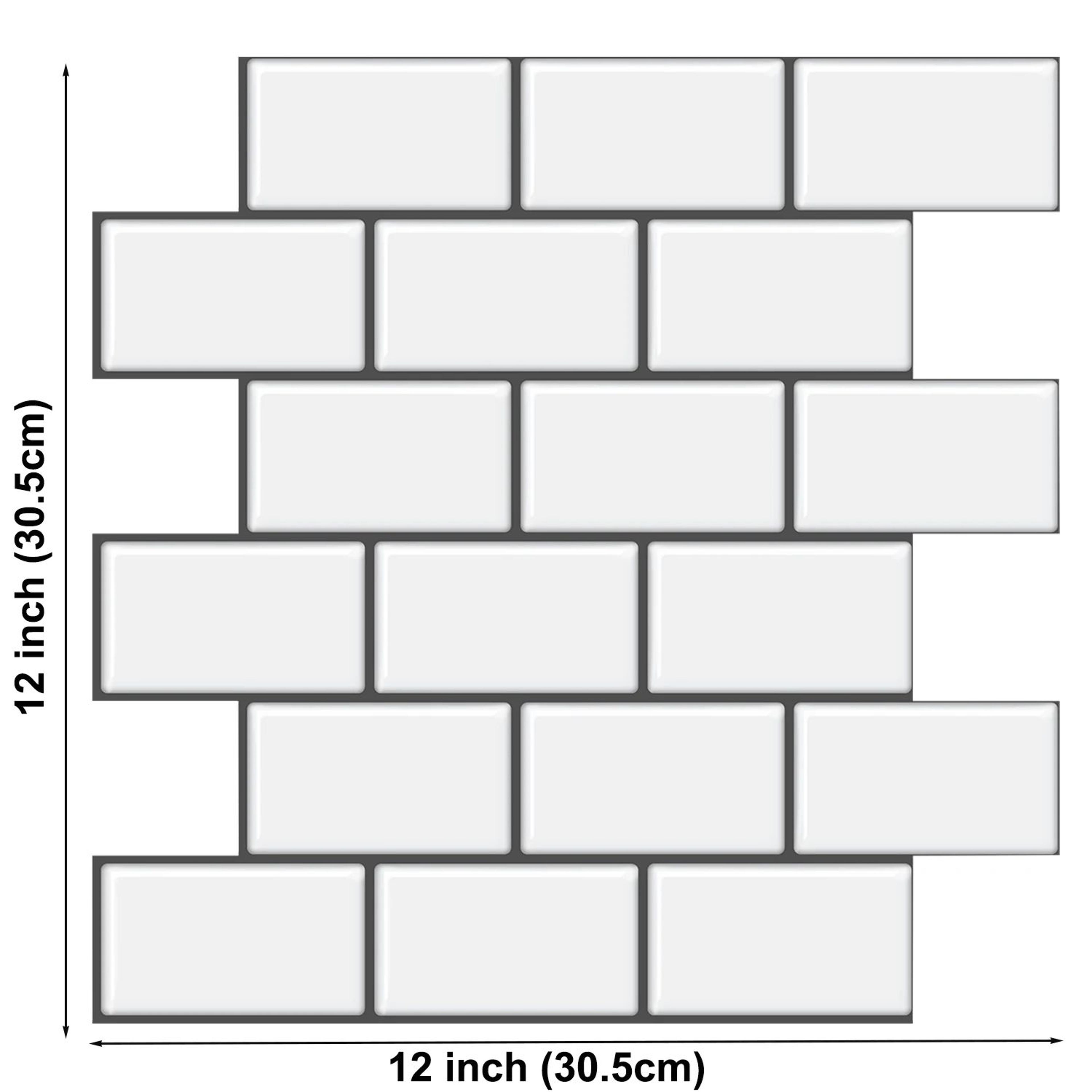 Classic 3D Peel And Stick Backsplash Subway Tile Wall Stickers 9