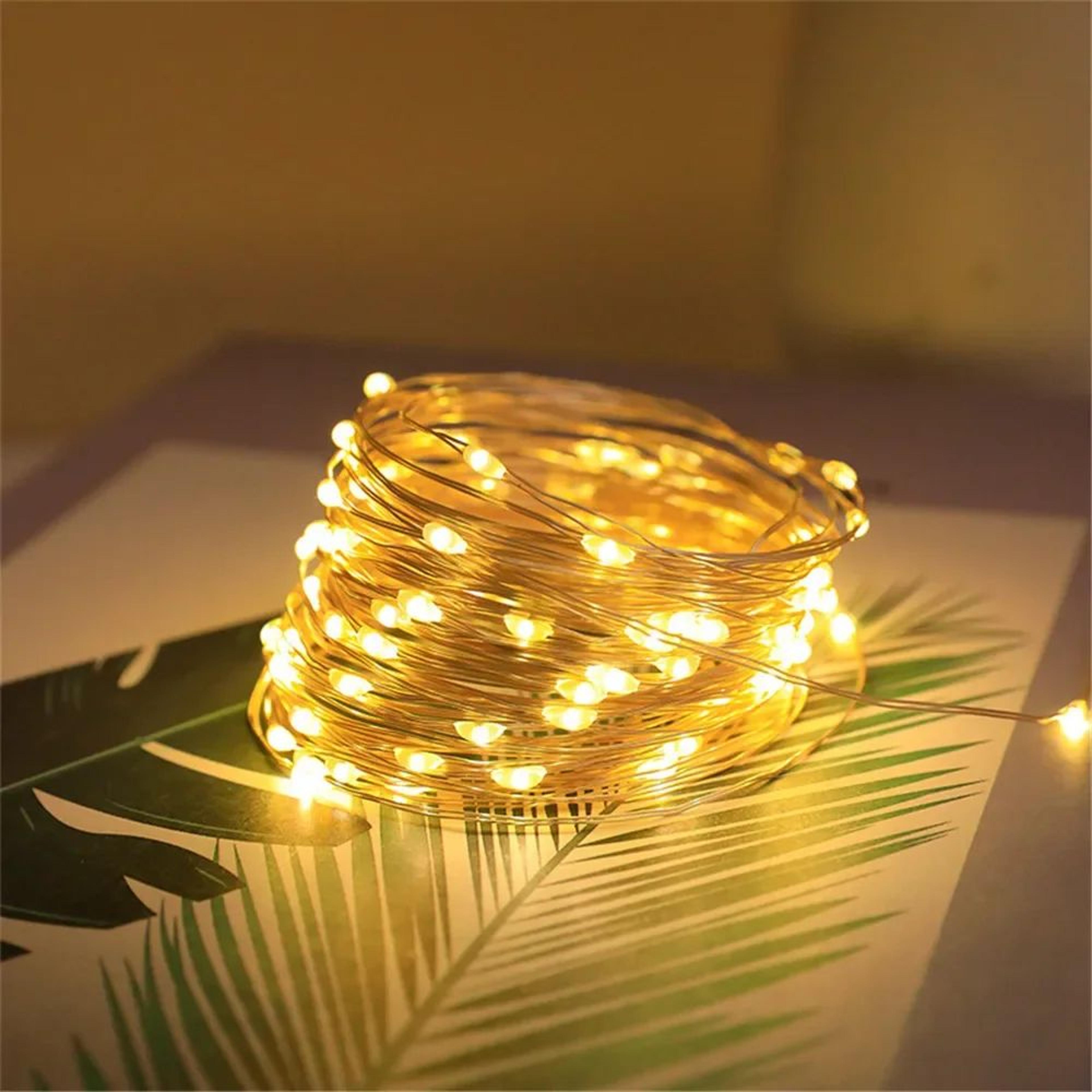 12M 100 LED Solar String Lights  Waterproof Outdoor Fairy Lights 1