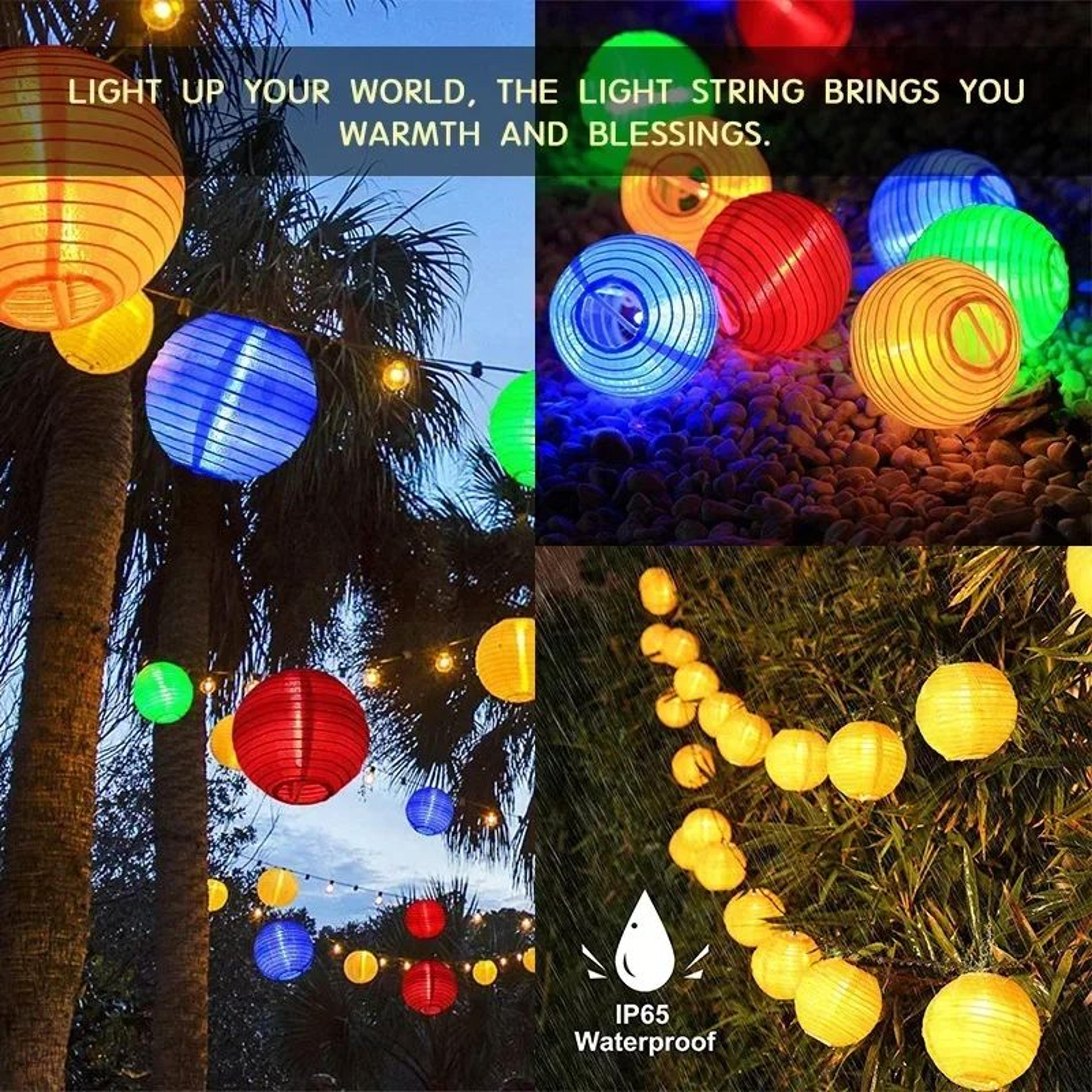 Solar Lantern String Lights Waterproof Outdoor Garden Lights 3