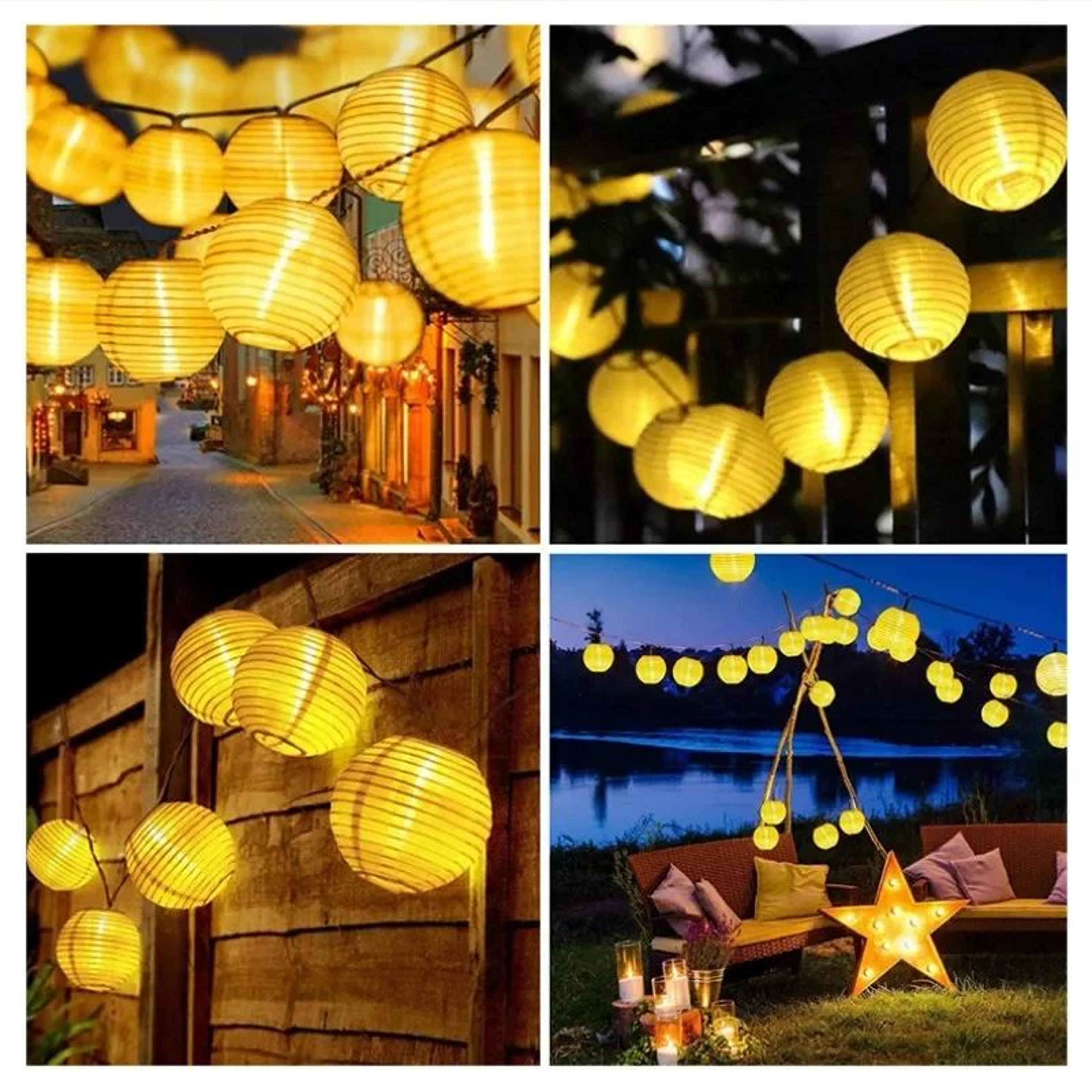 Solar Lantern String Lights Waterproof Outdoor Garden Lights 5