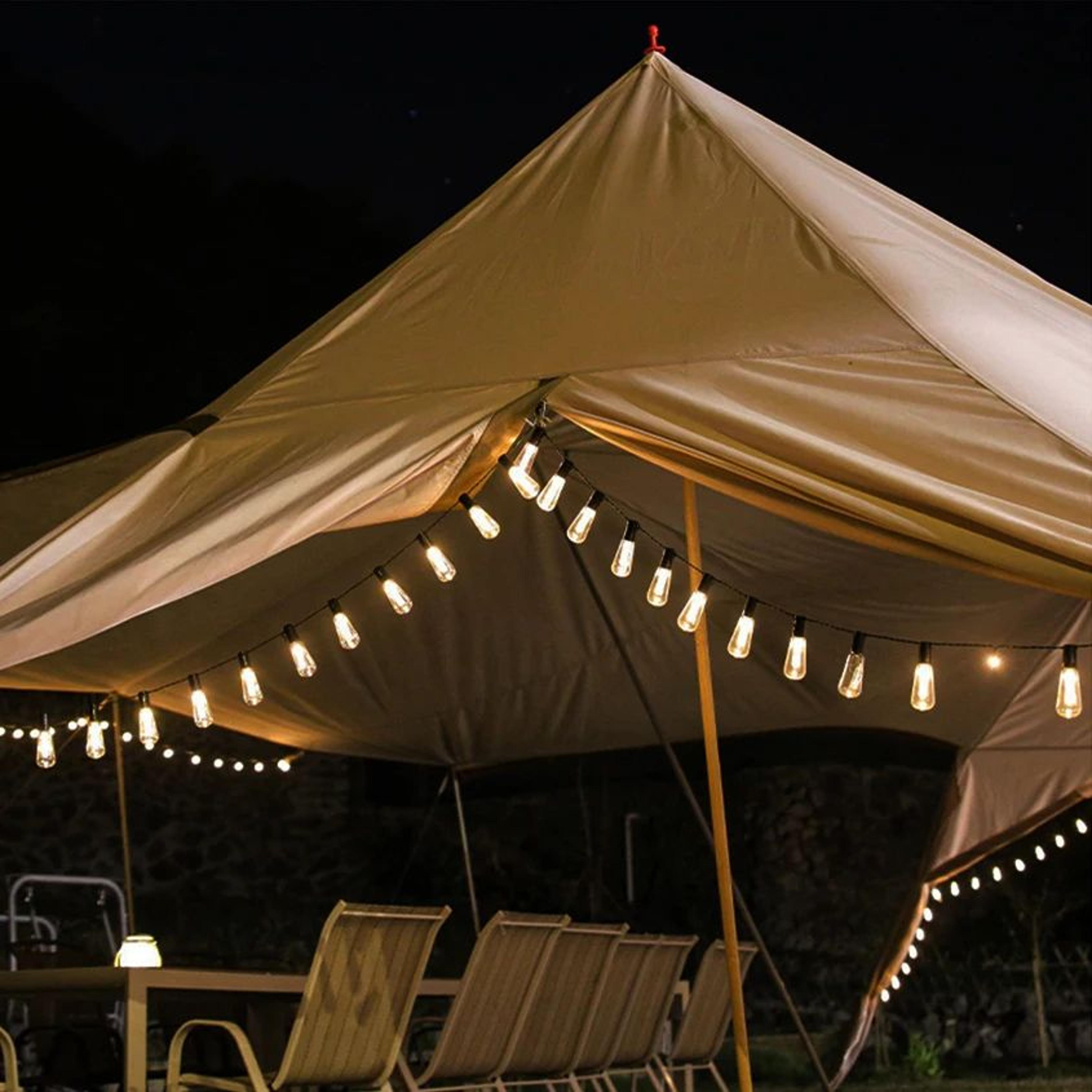 SolarGlow Vintage Edison Outdoor String Lights 2