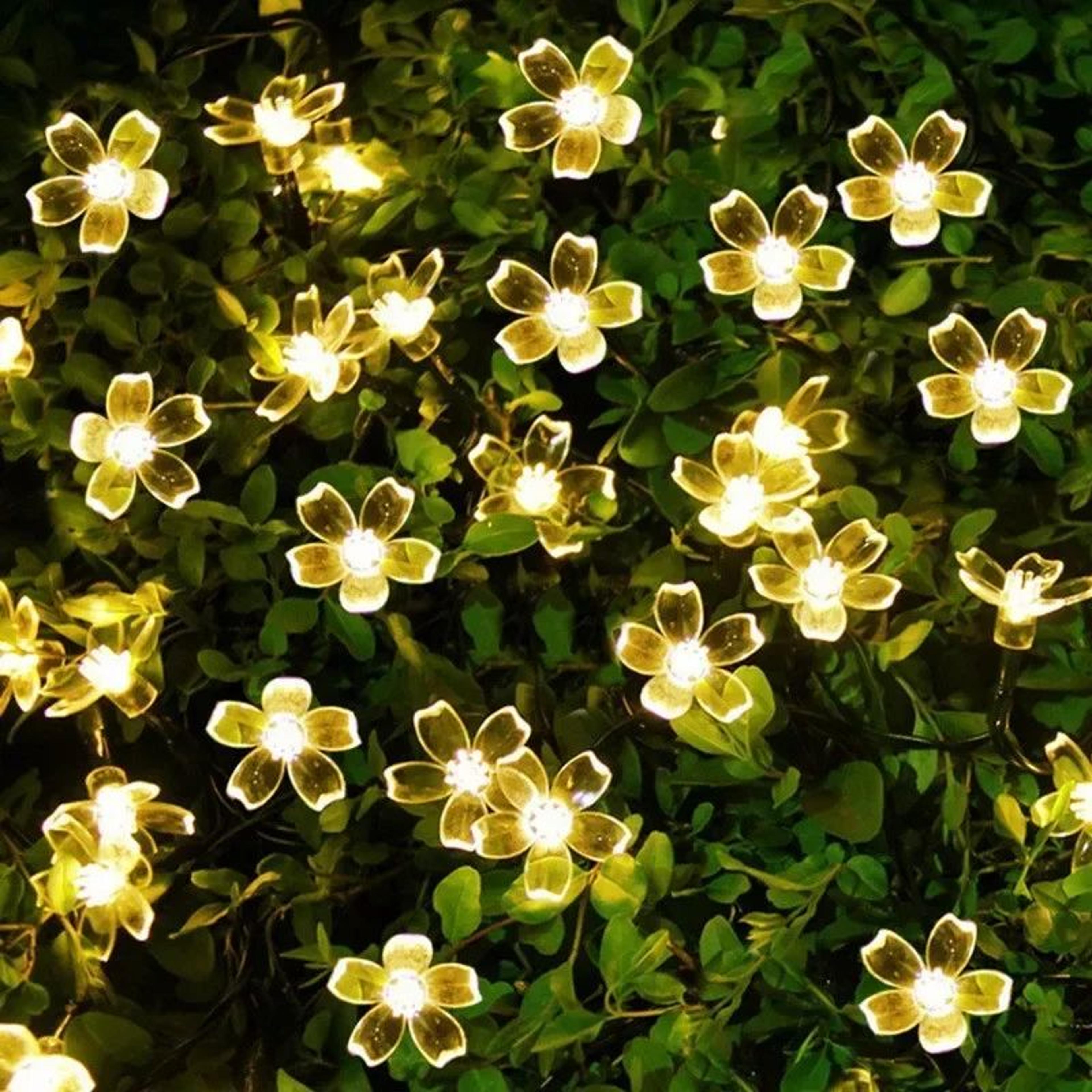 LumiBloom Solar Cherry Blossom String Lights  20 LED Waterproof Garden Fairy Lights 3