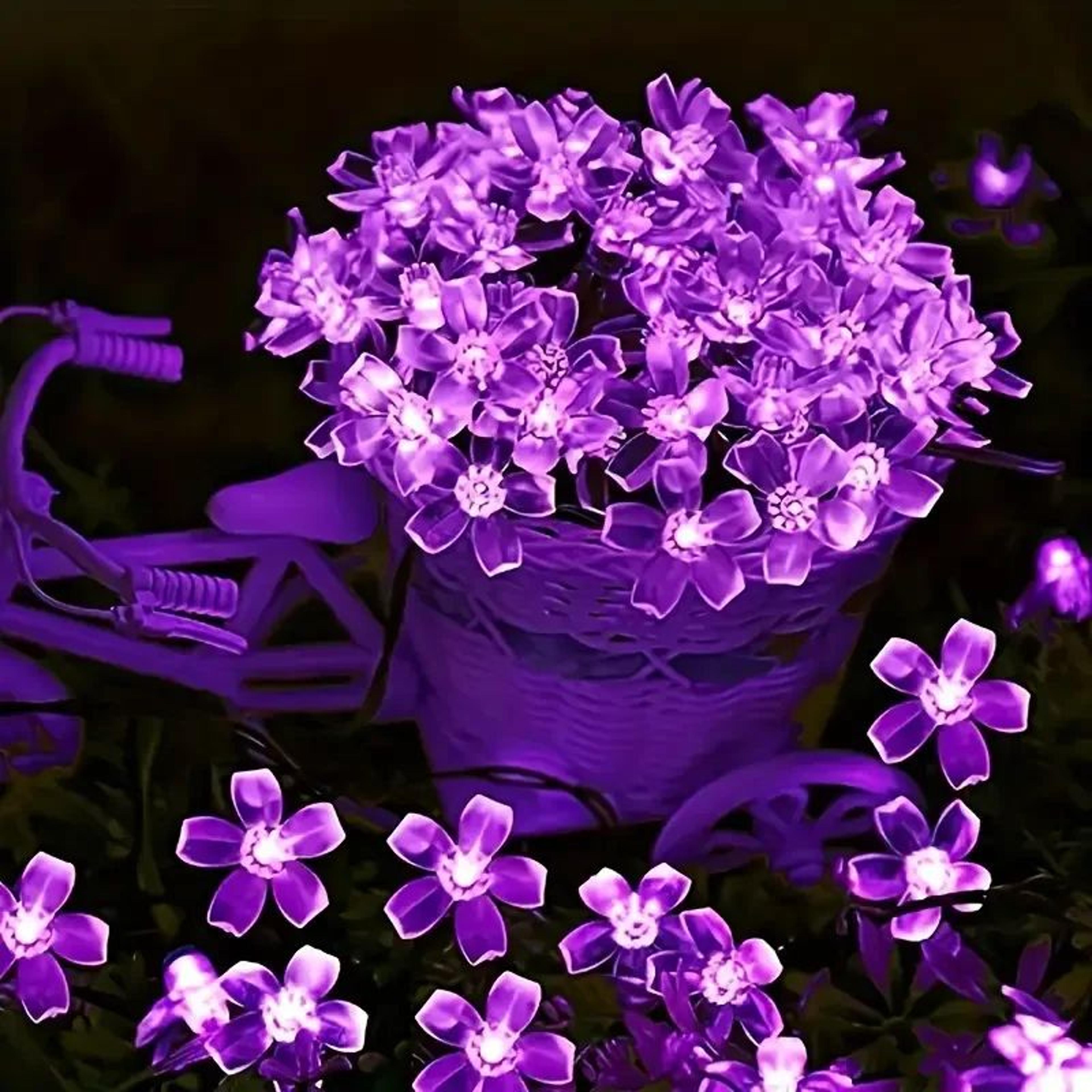 Luminous Sakura Solar Cherry Blossom String Lights For Outdoor Garden Decor 1