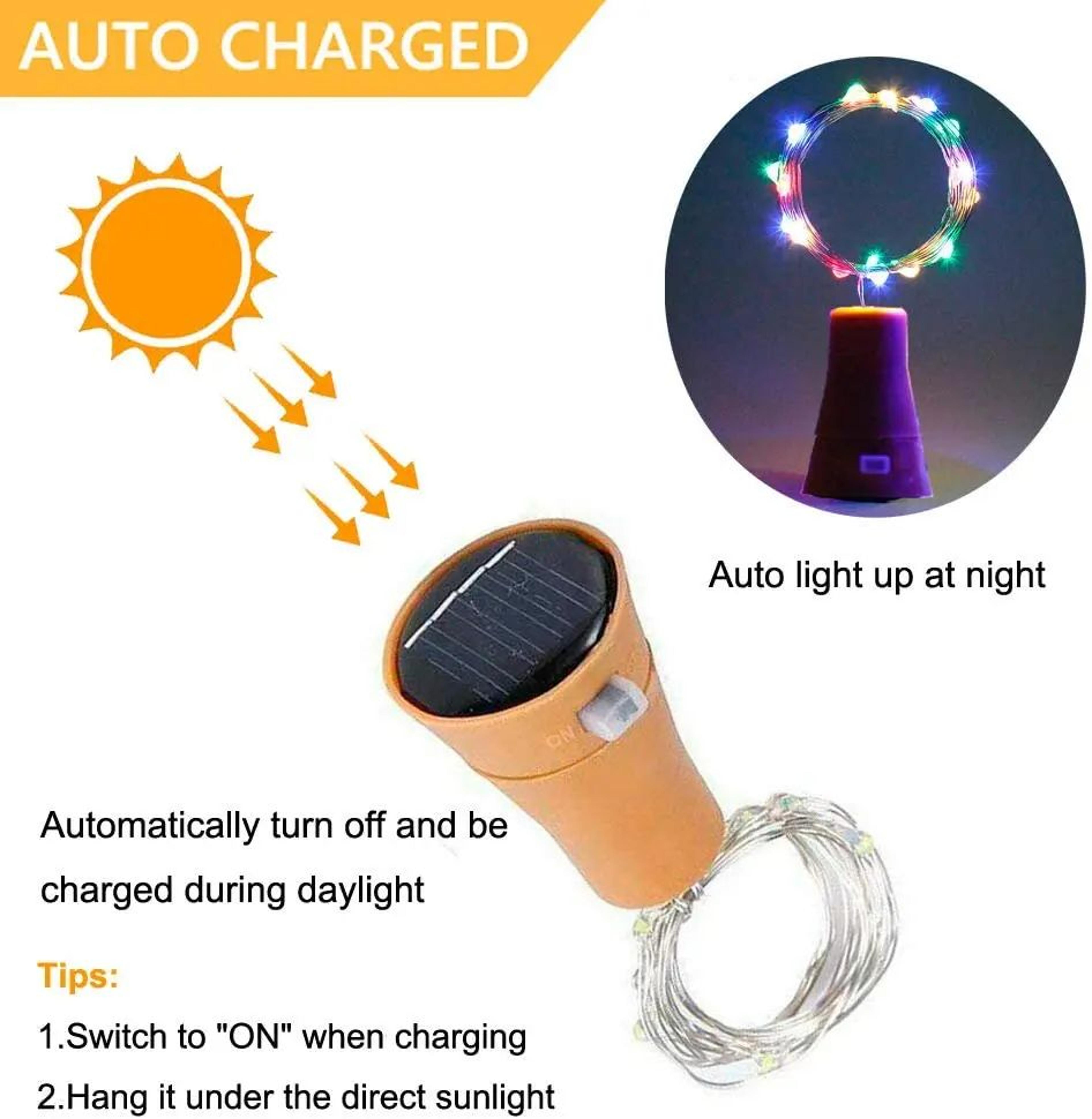 LumiCork Solar Wine Bottle Fairy Lights 1