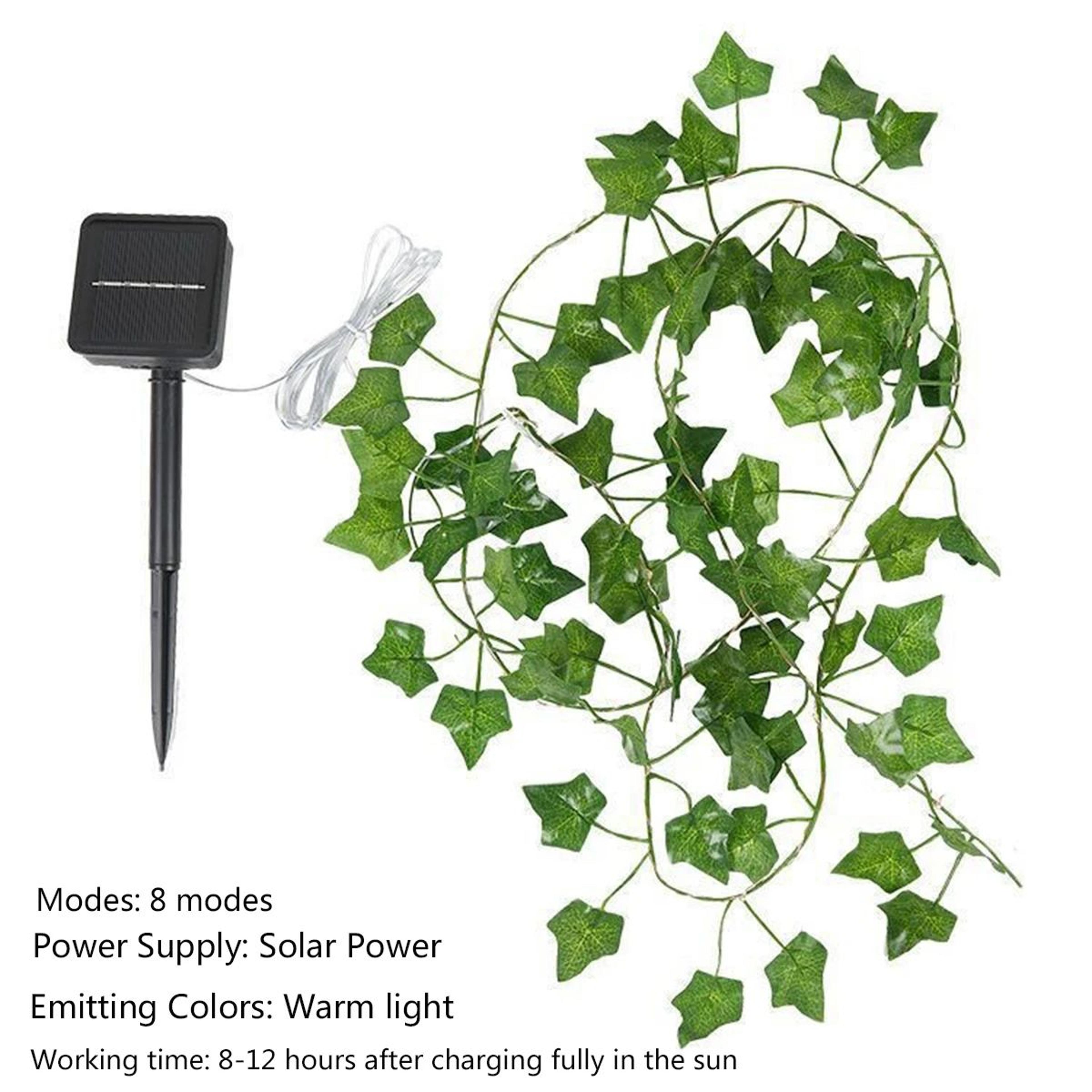 LushGlow Solar Ivy String Lights For Outdoor Garden Decor 1