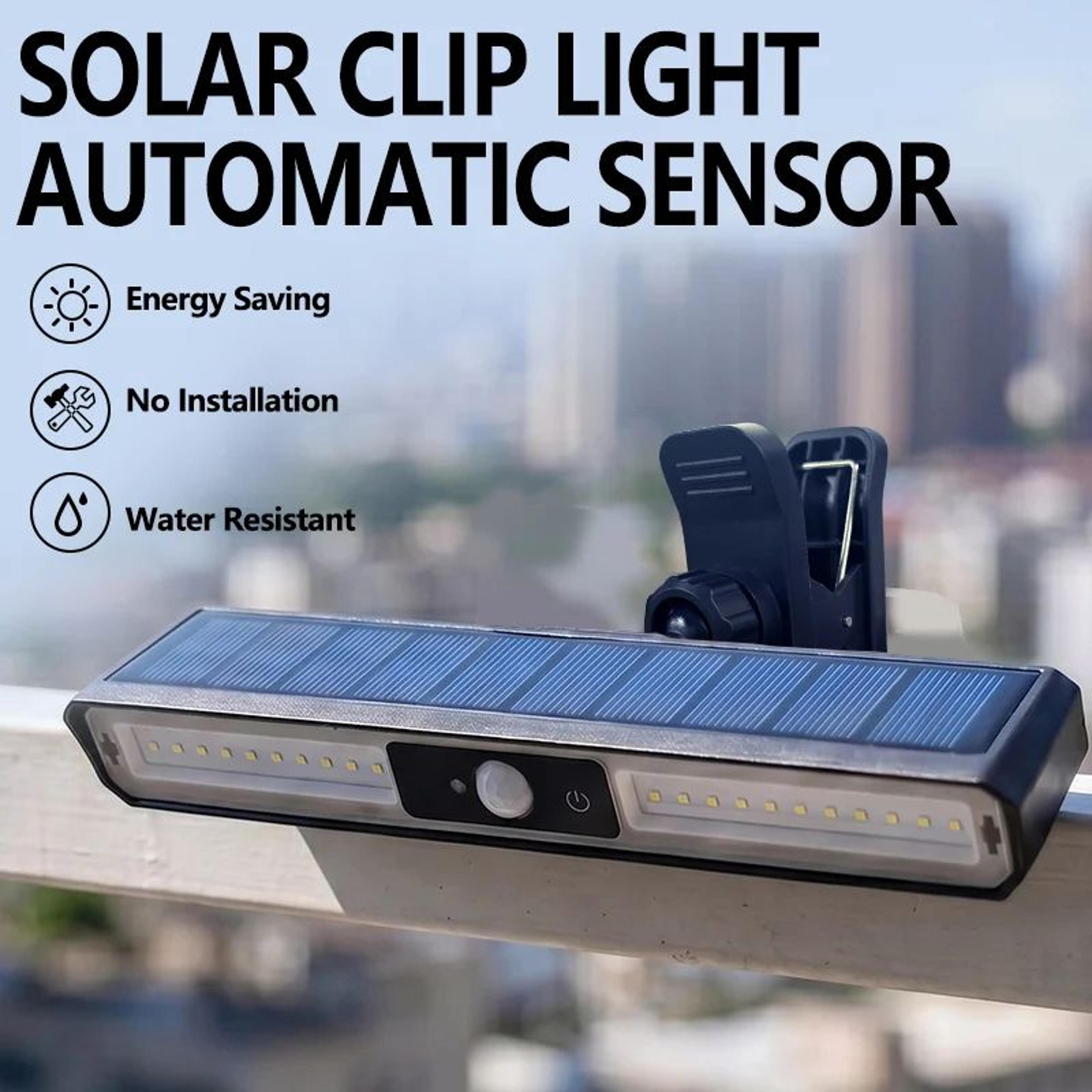LumaClip Solar Clip Light With Motion Sensor Outdoor Light And Waterproof LED 0