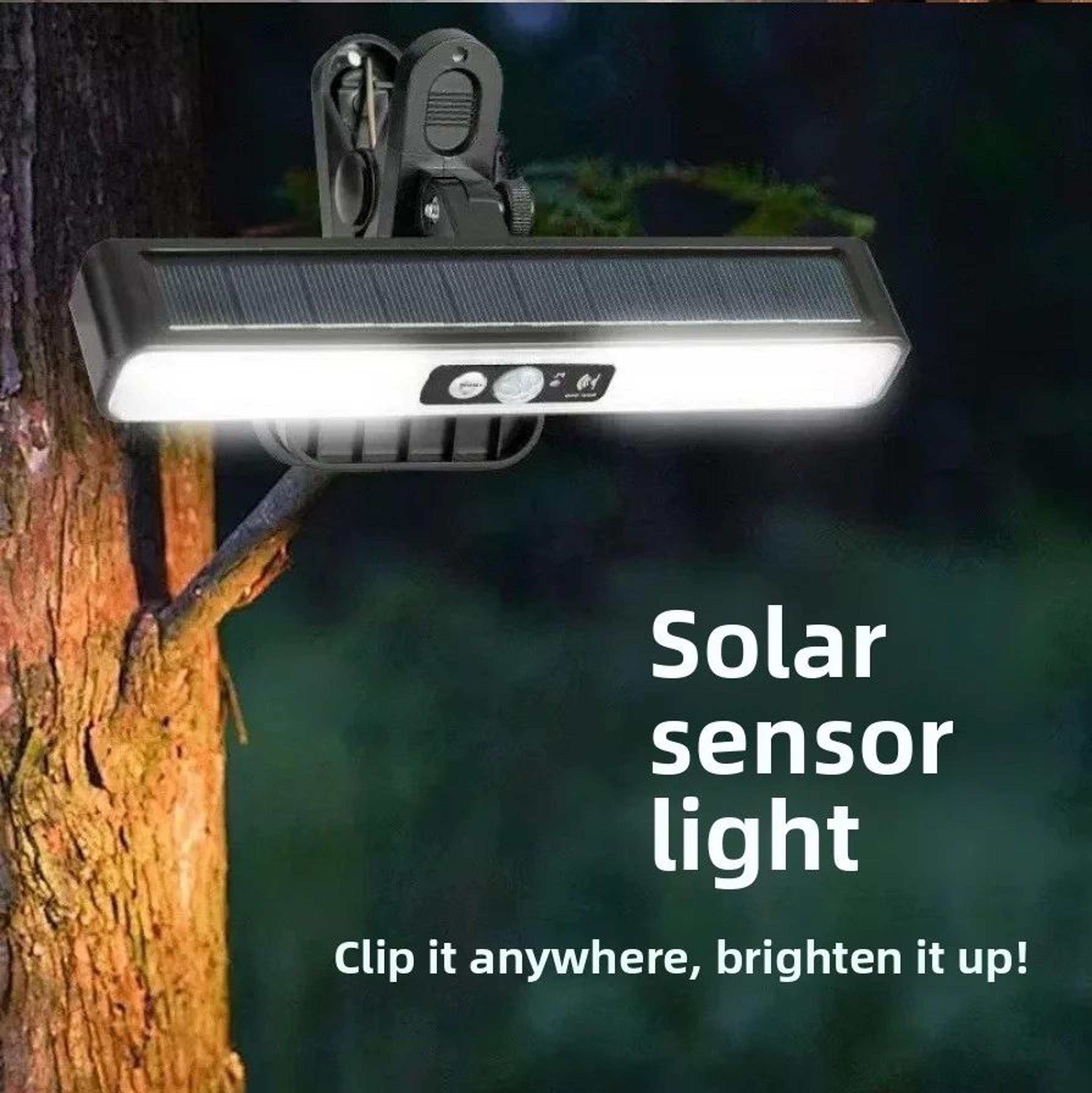 LumaClip Solar Clip Light With Motion Sensor Outdoor Light And Waterproof LED 3