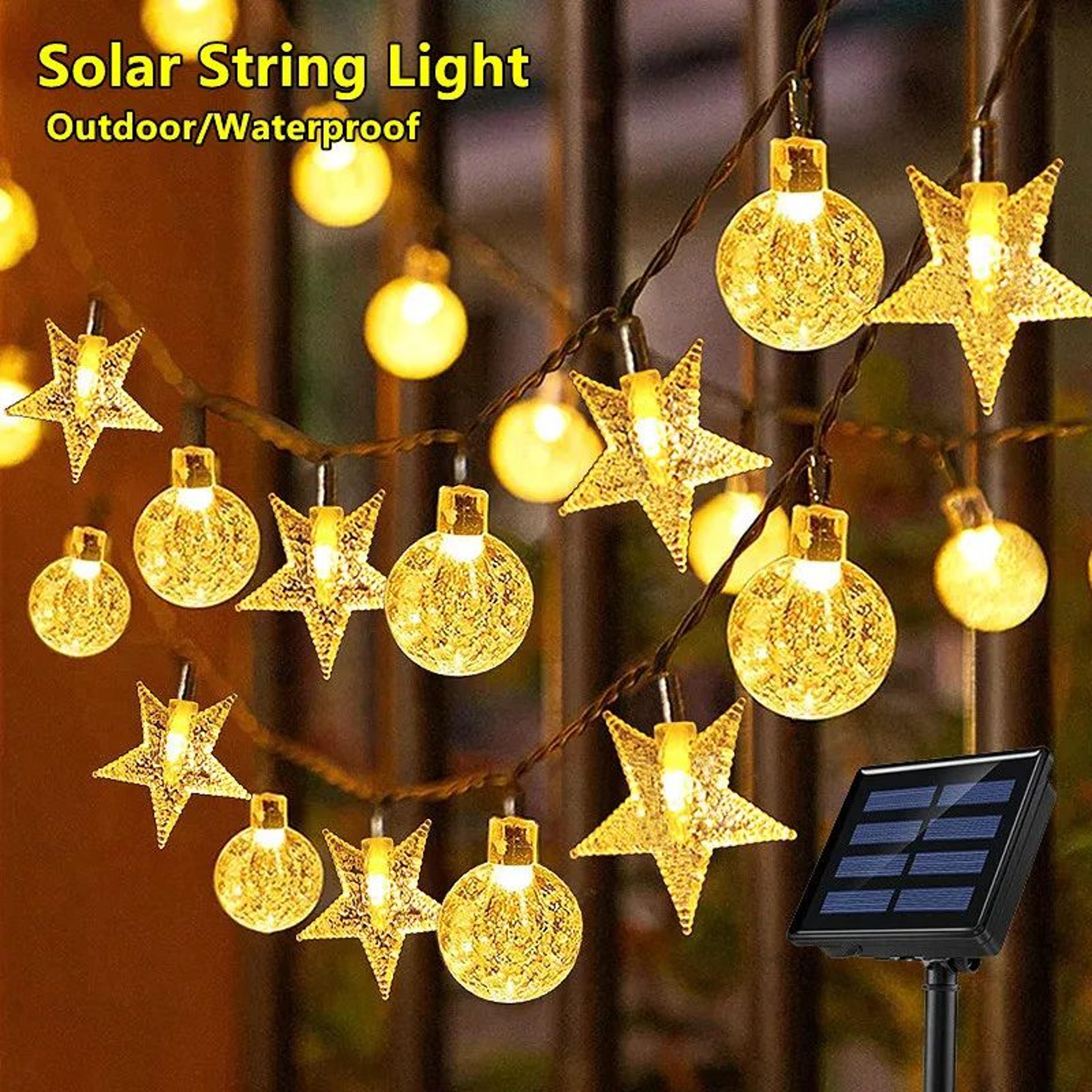 LumiStar Solar Crystal Ball String Lights  Solar String Lights With 8 Lighting Modes 0