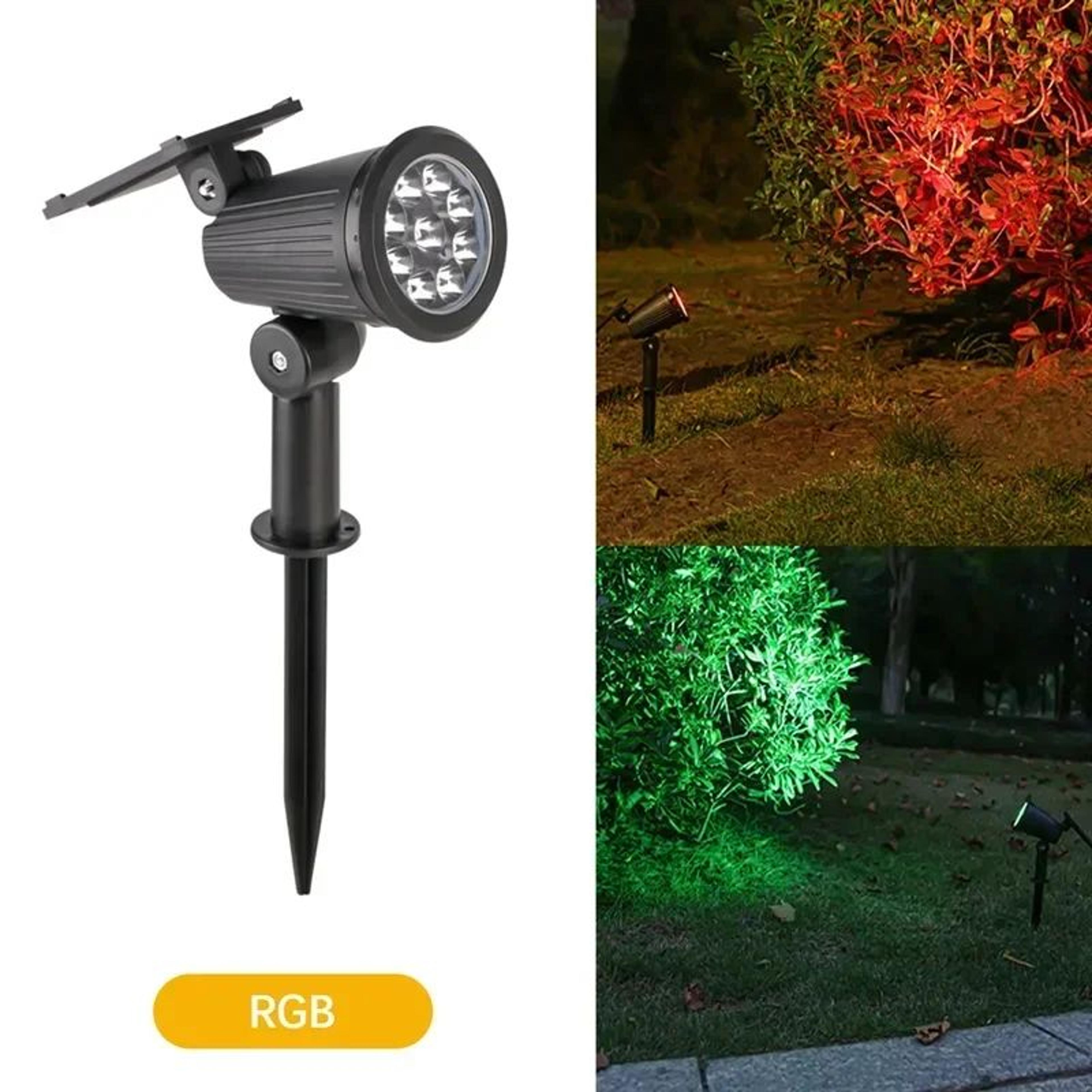 SolarGlow 9 LED Solar Spotlights Outdoor With Adjustable Brightness 7